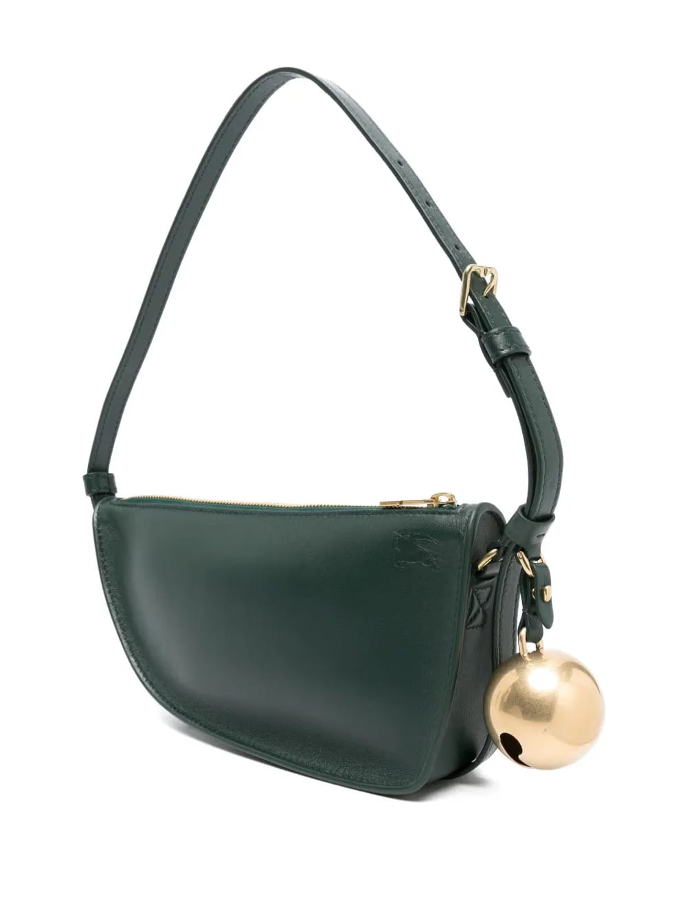 charm-detail leather shoulder bag