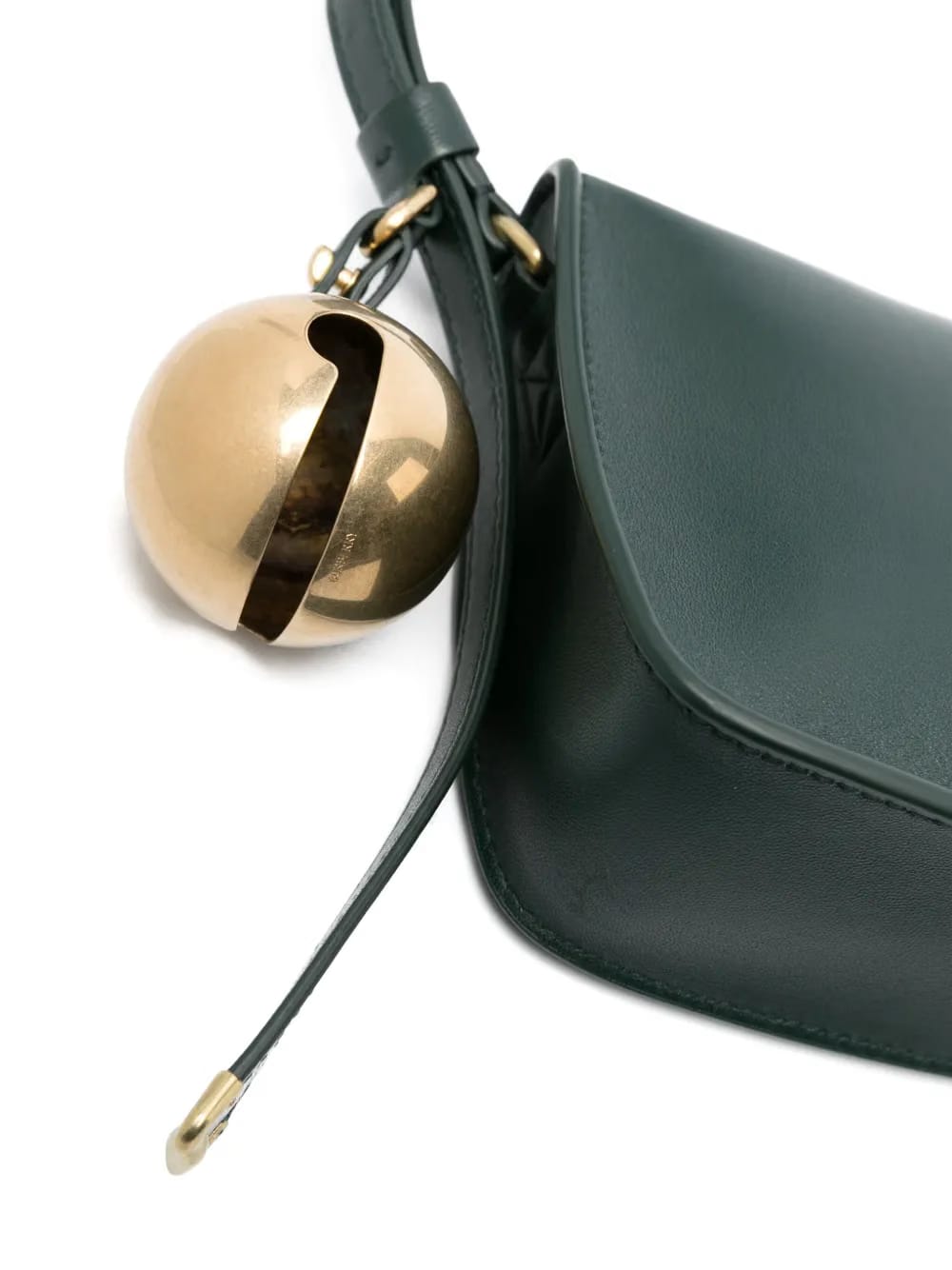 charm-detail leather shoulder bag