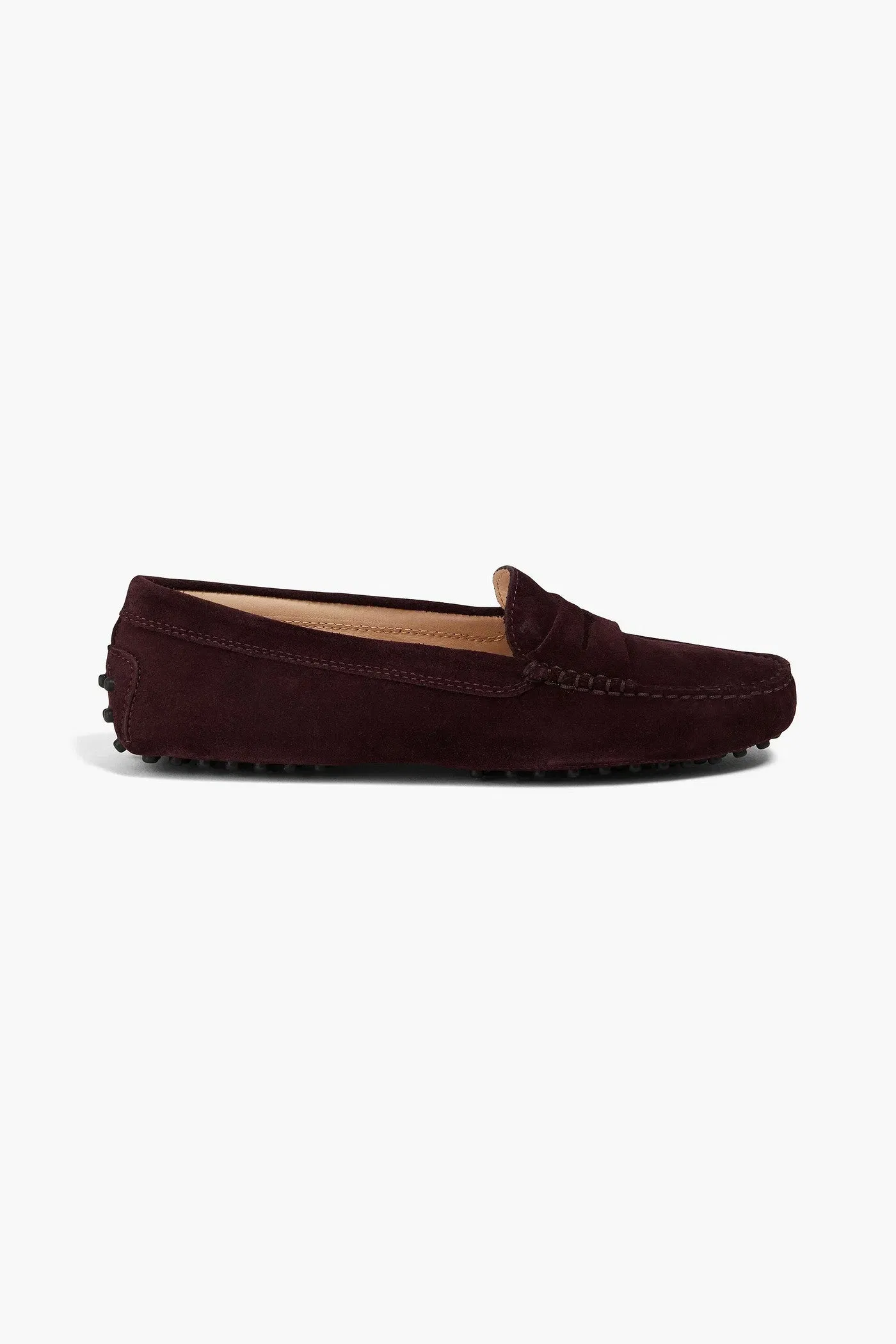 Tod's Gommino Suede Loafers Grape Women's