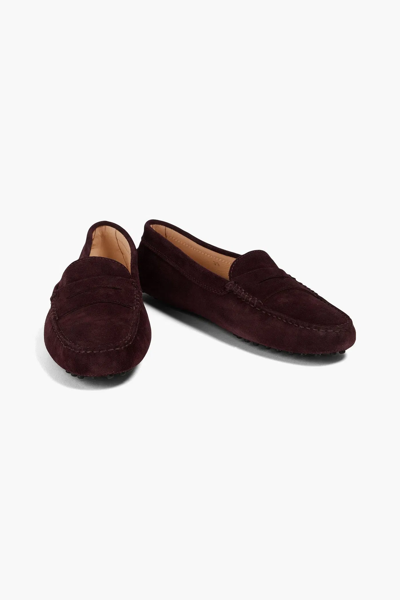 Tod's Gommino Suede Loafers Grape Women's