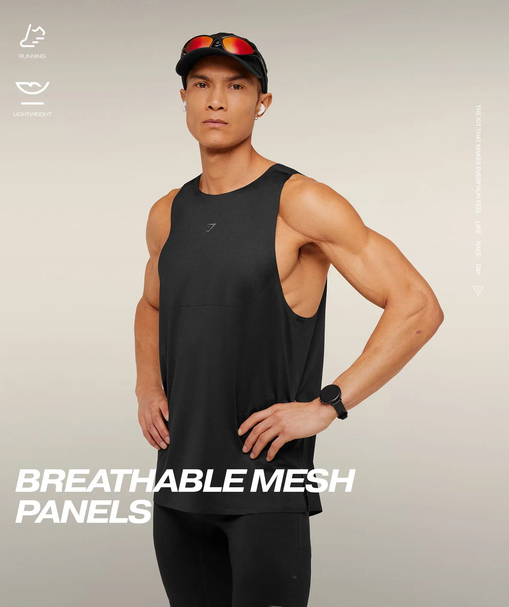 Gymshark Running Elite Tank - Black