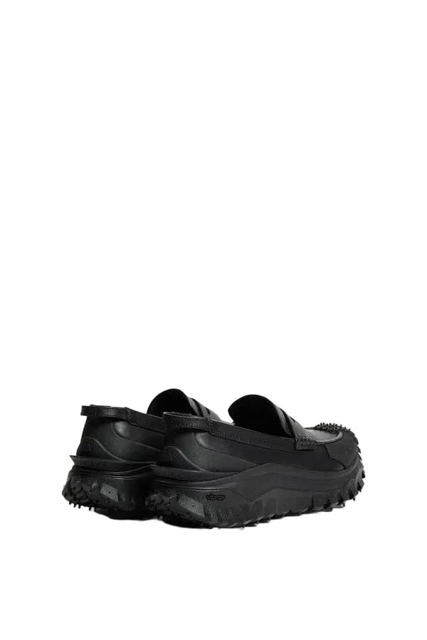 Moncler Trailgrip Leather Loafers Black