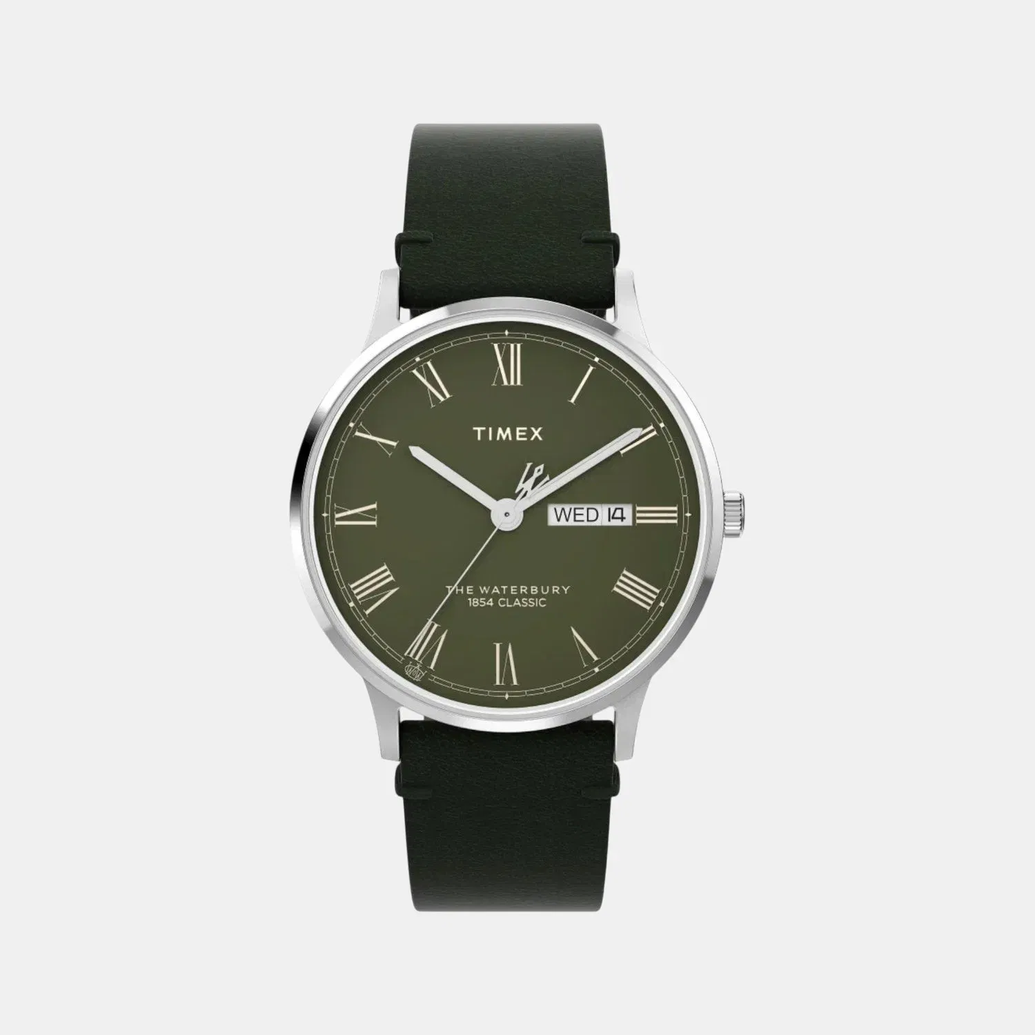 Timex Men Quartz Green Dial Analog Leather Watch Tw2W50500Uj