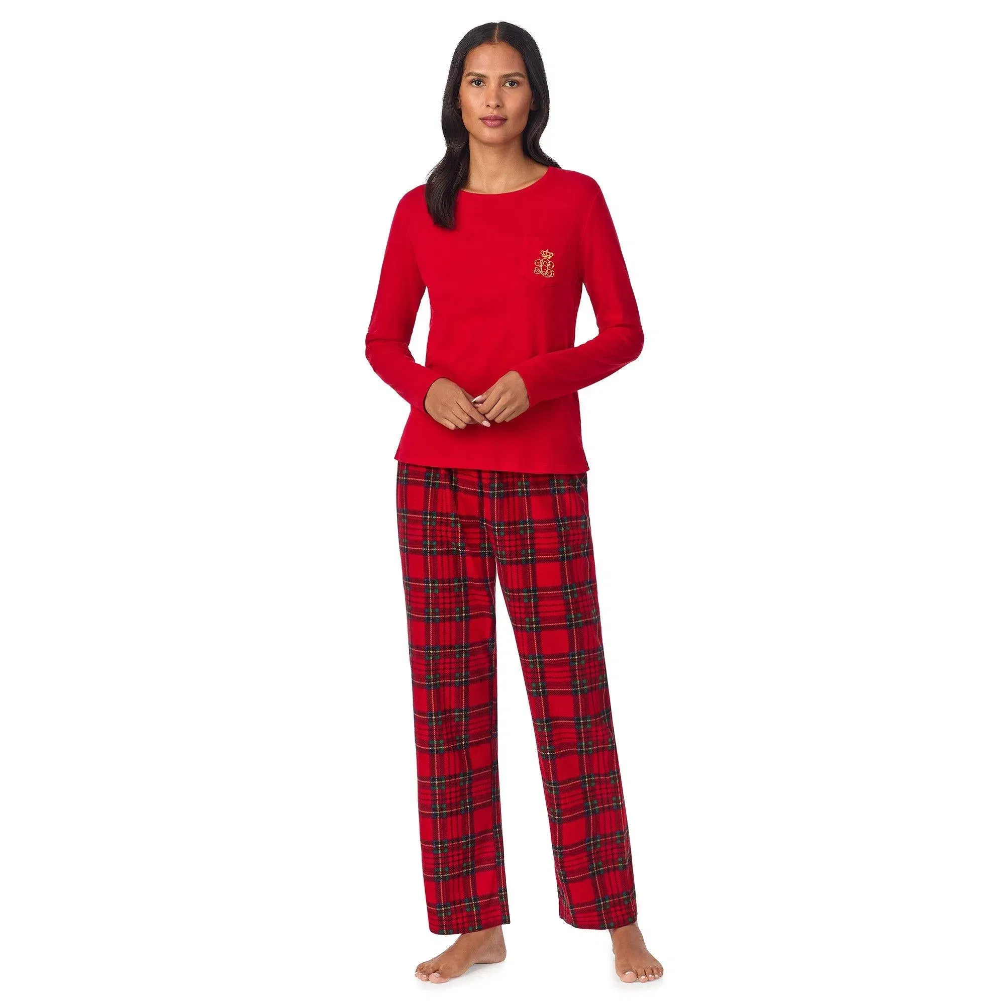 Logo Fleece Long Sleeve Pyjama Sets