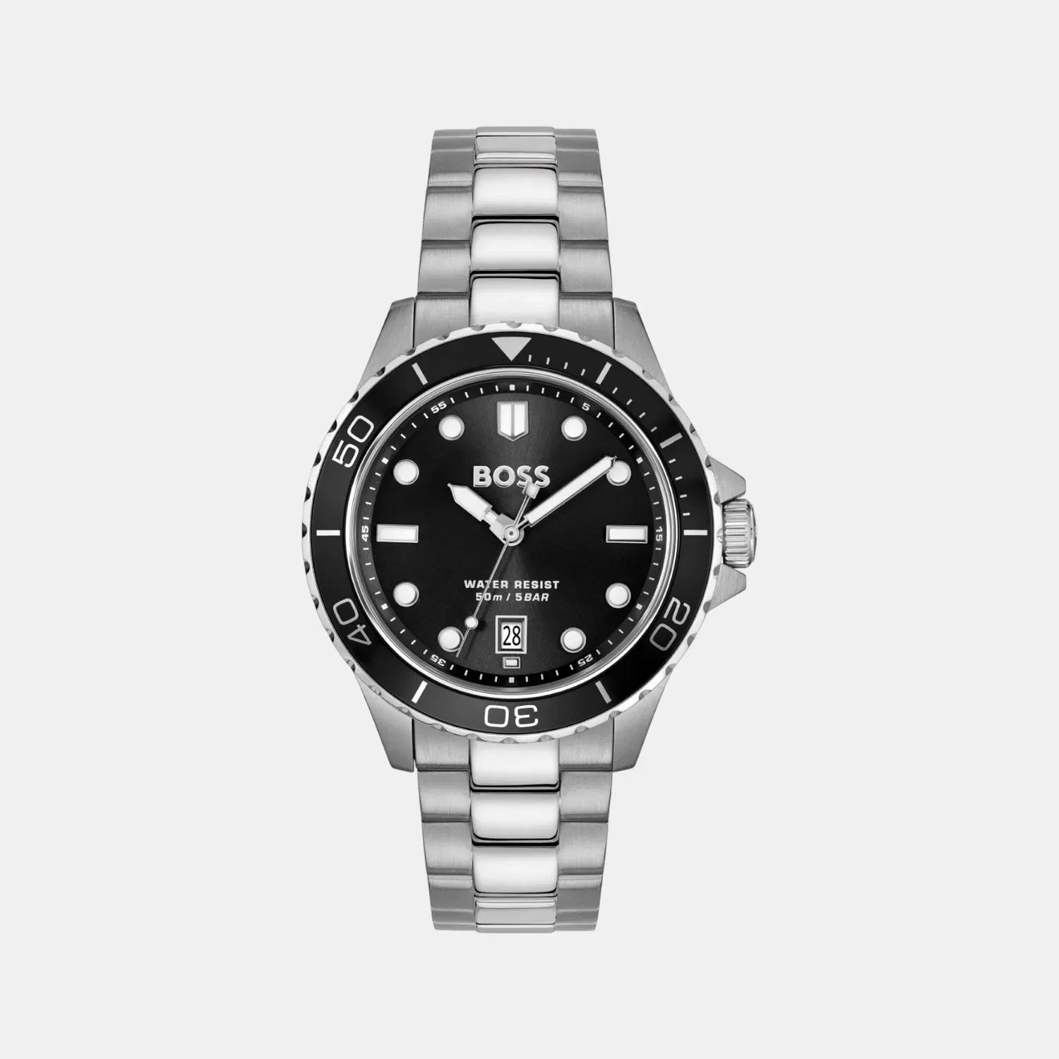 Boss Troper Sport Men Quartz Black Dial Analog Stainless Steel Watch 1514295