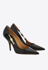 Tulip 95 F Buckle Leather Pumps – Black