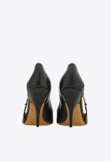 Tulip 95 F Buckle Leather Pumps – Black