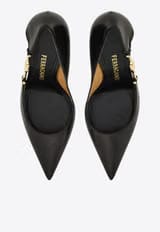 Tulip 95 F Buckle Leather Pumps – Black