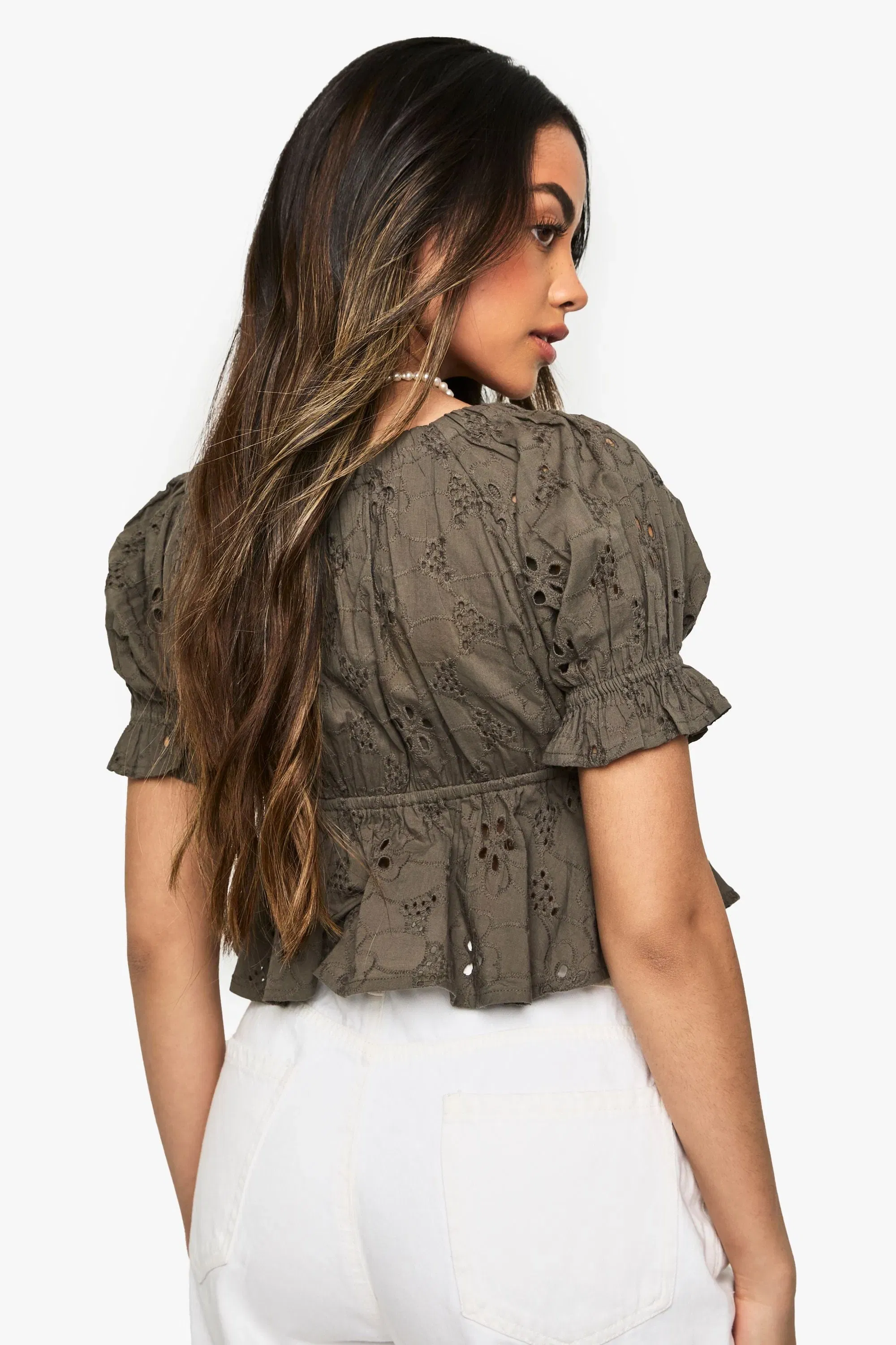 Broderie Smock Top