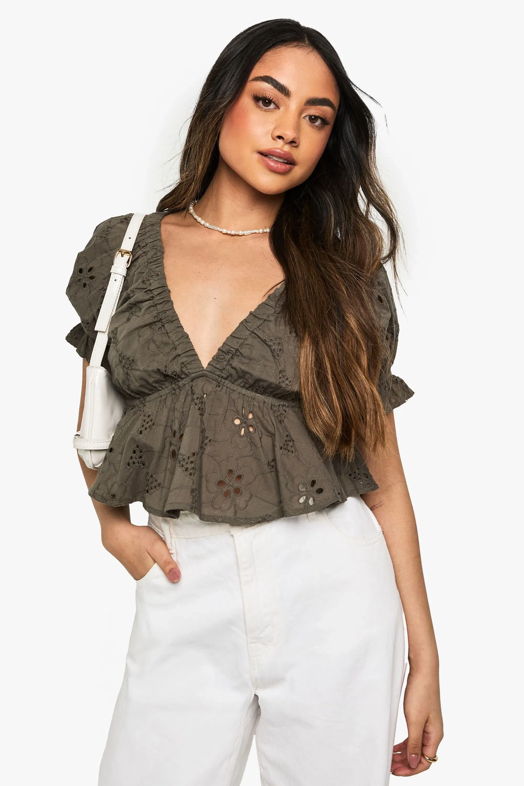 Broderie Smock Top
