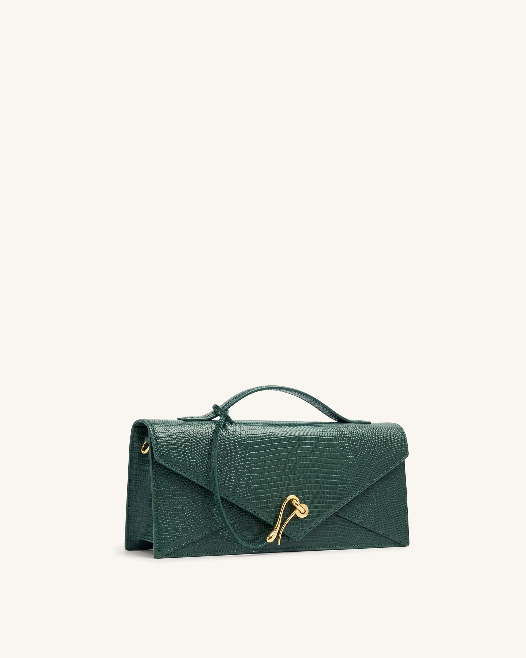 Celeste Envelope Top Handle Bag - Pink Croc