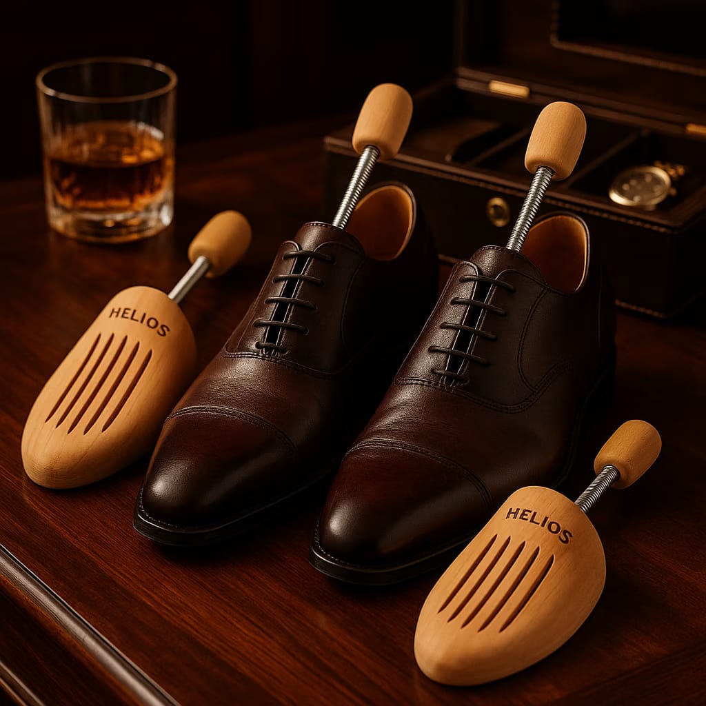 Helios Lotus Wood Shoe Trees – Shape Keeper for Leather Shoes & Sneakers