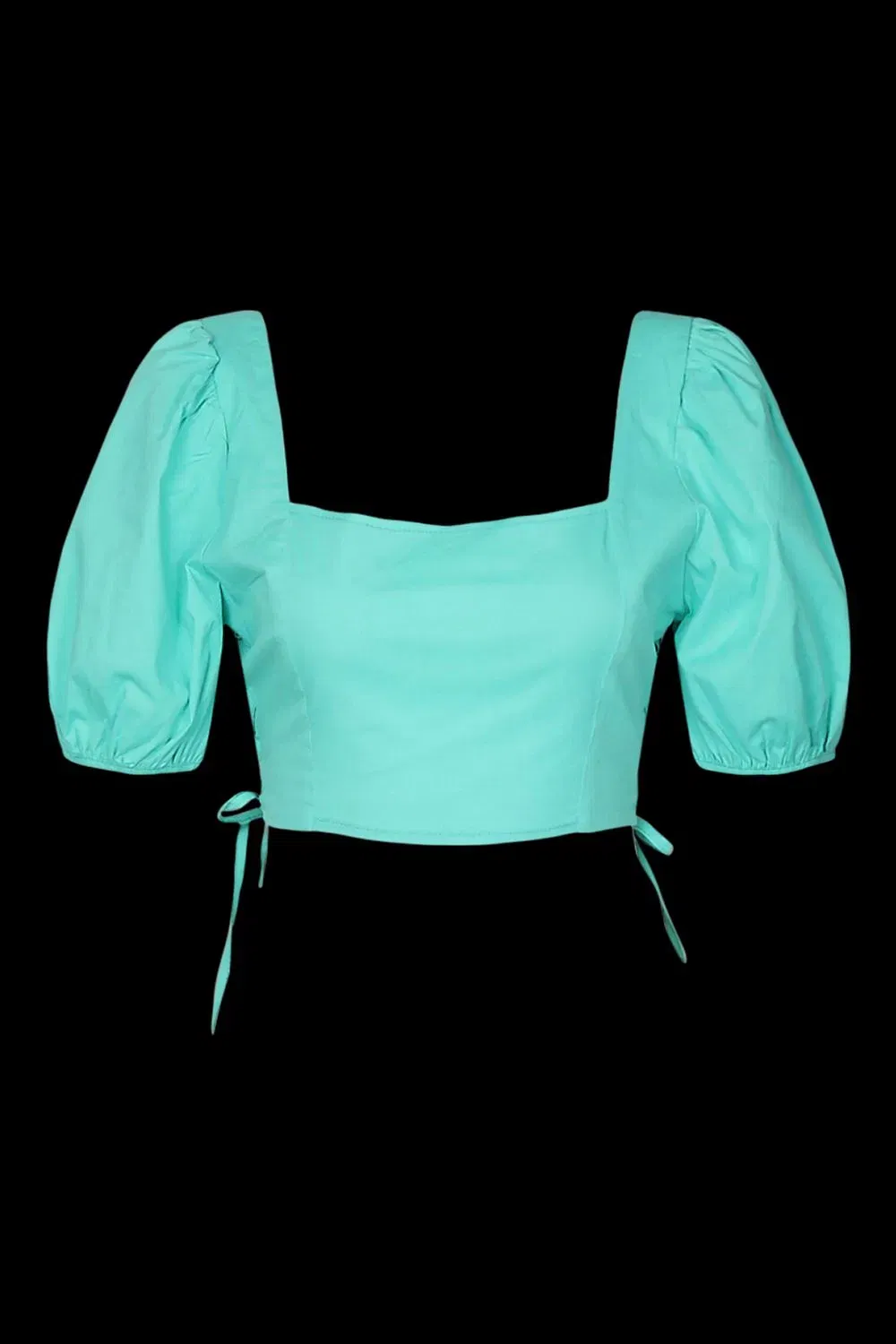 Puff Sleeve Caged Corset Top