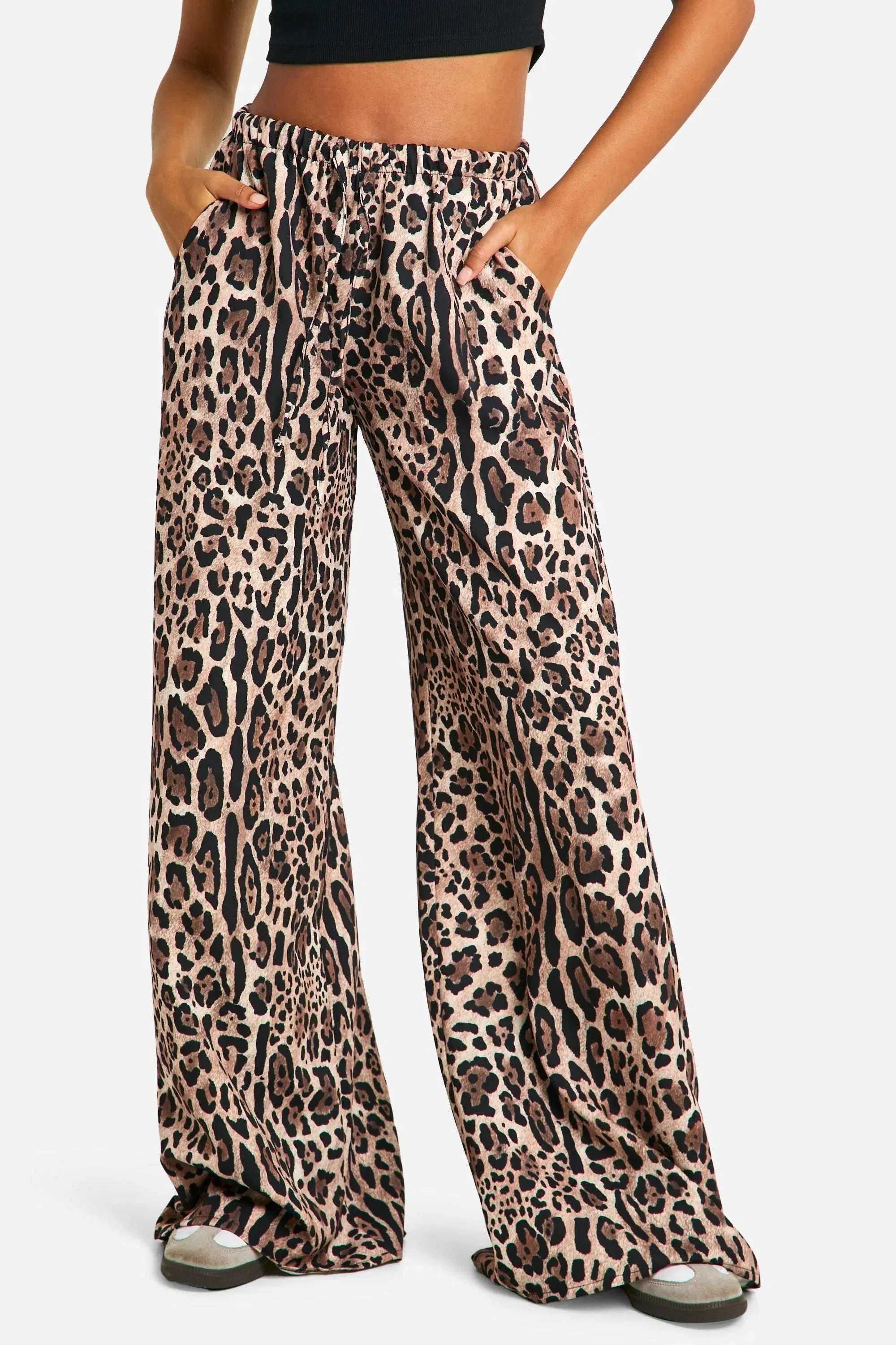 Tall Animal Print Wide Leg Trouser