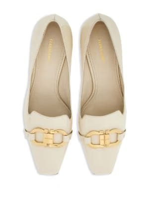 Ferragamo 60mm Gancini-plaque leather pumps