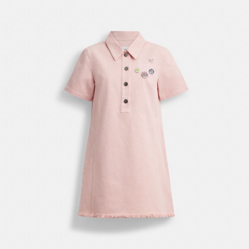 Coach Coach | Brain Dead Short Sleeve Denim Mini Dress Pink