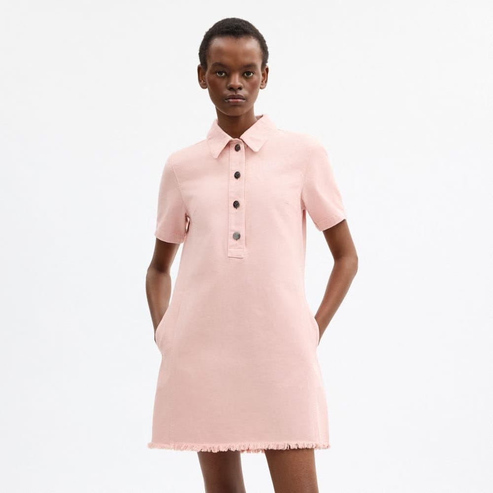 Coach Coach | Brain Dead Short Sleeve Denim Mini Dress Pink