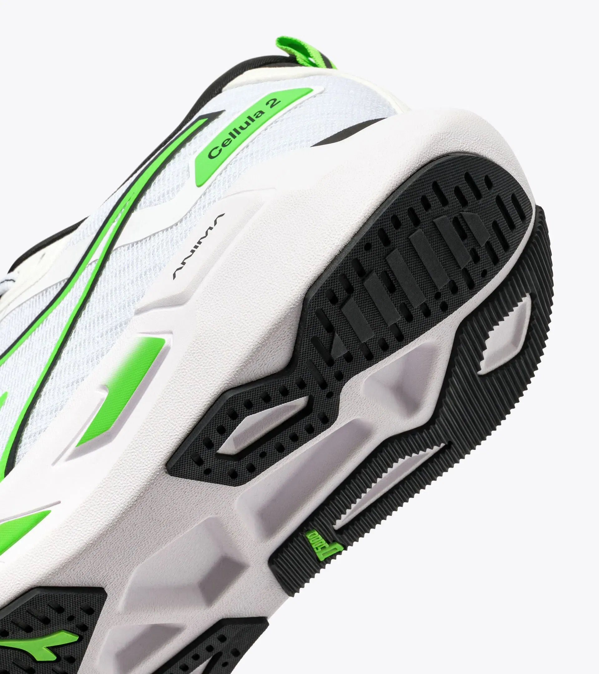 Diadora Cellula 2 White/Black/Green Fl