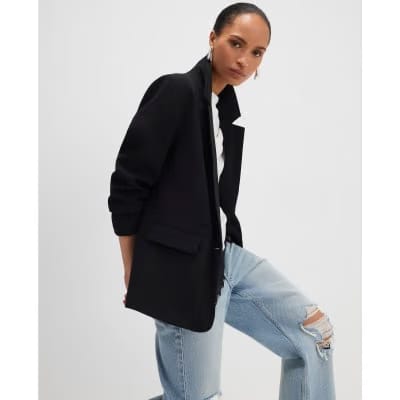 Black Single Breasted Blazer