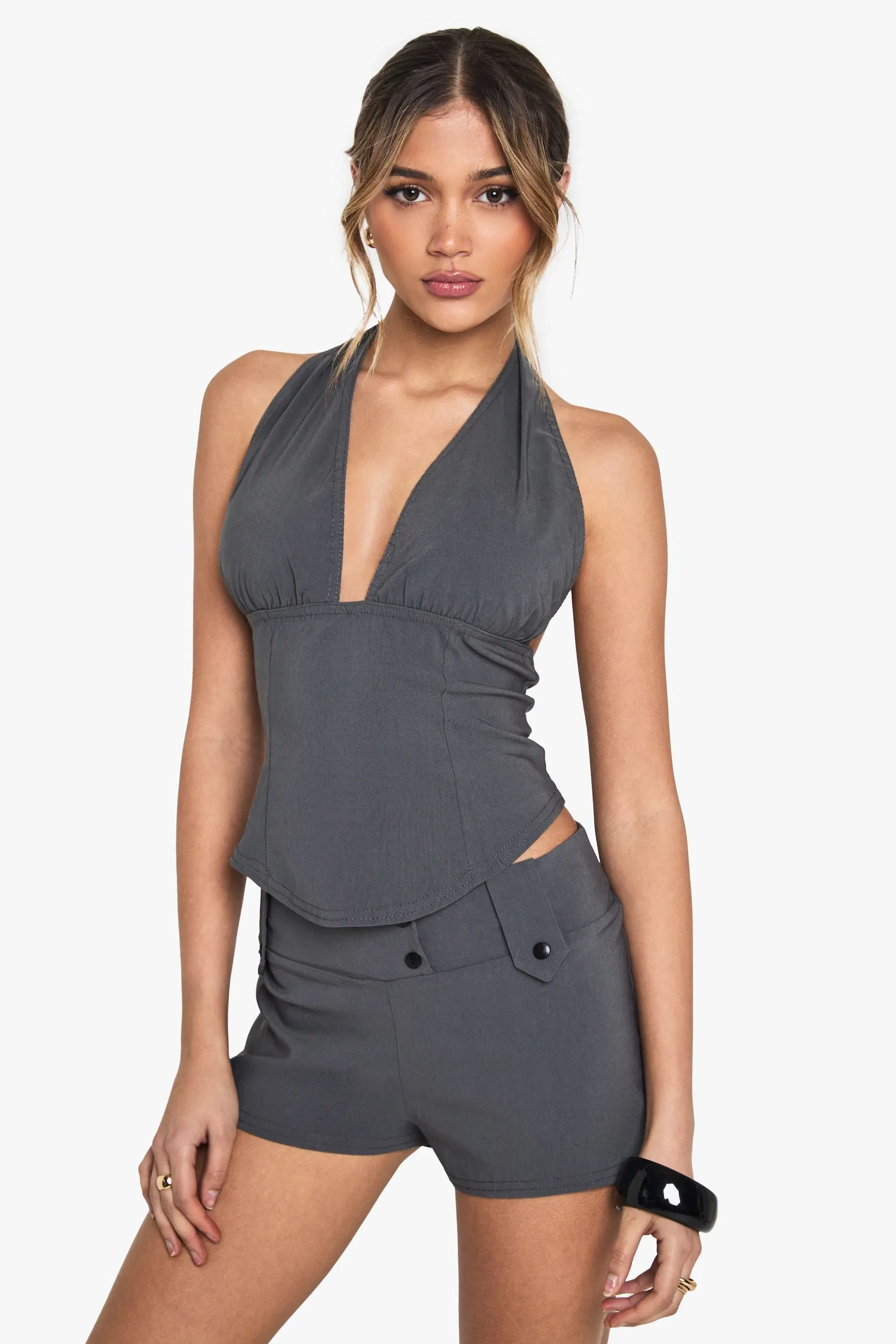 Bengaline Button Detail Short