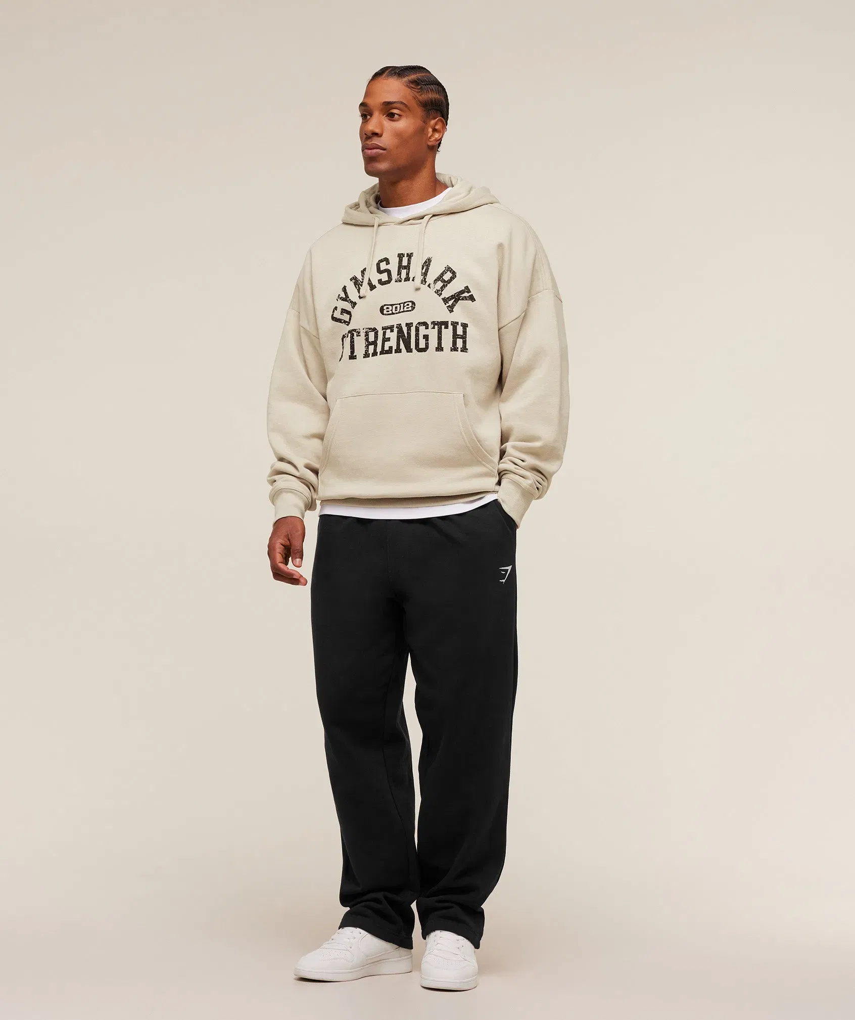 Gymshark 2012 Strength Hoodie - Pebble Grey