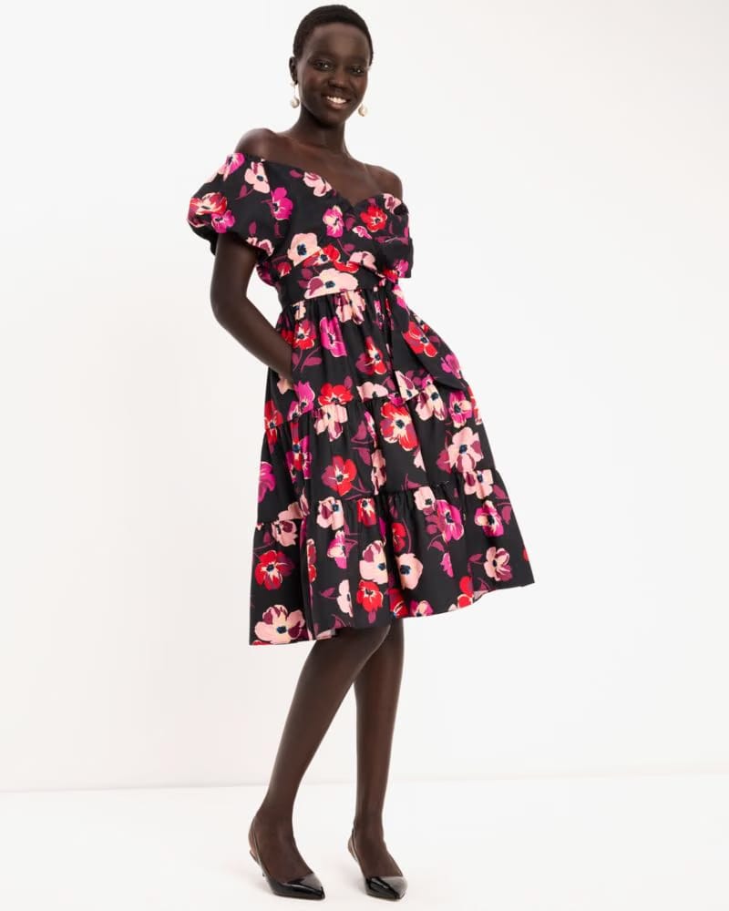 Fall Poppies Midi Dress