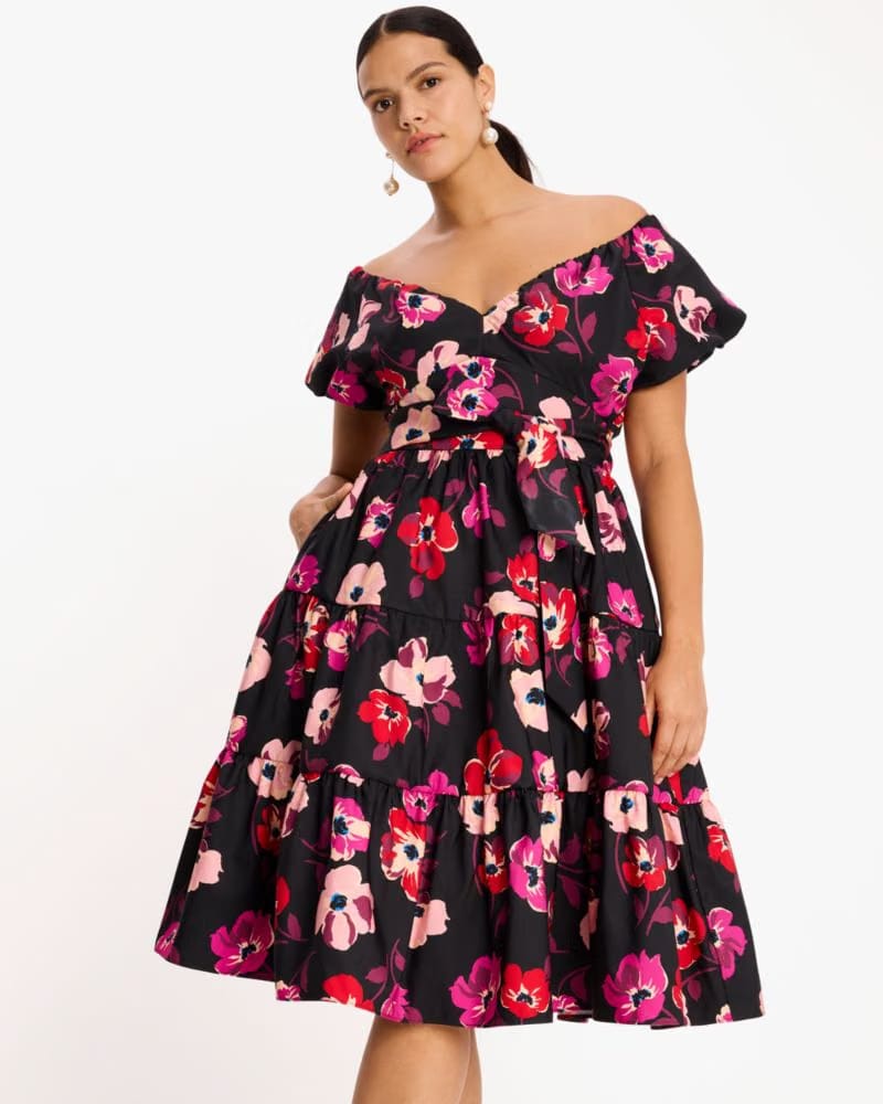 Fall Poppies Midi Dress