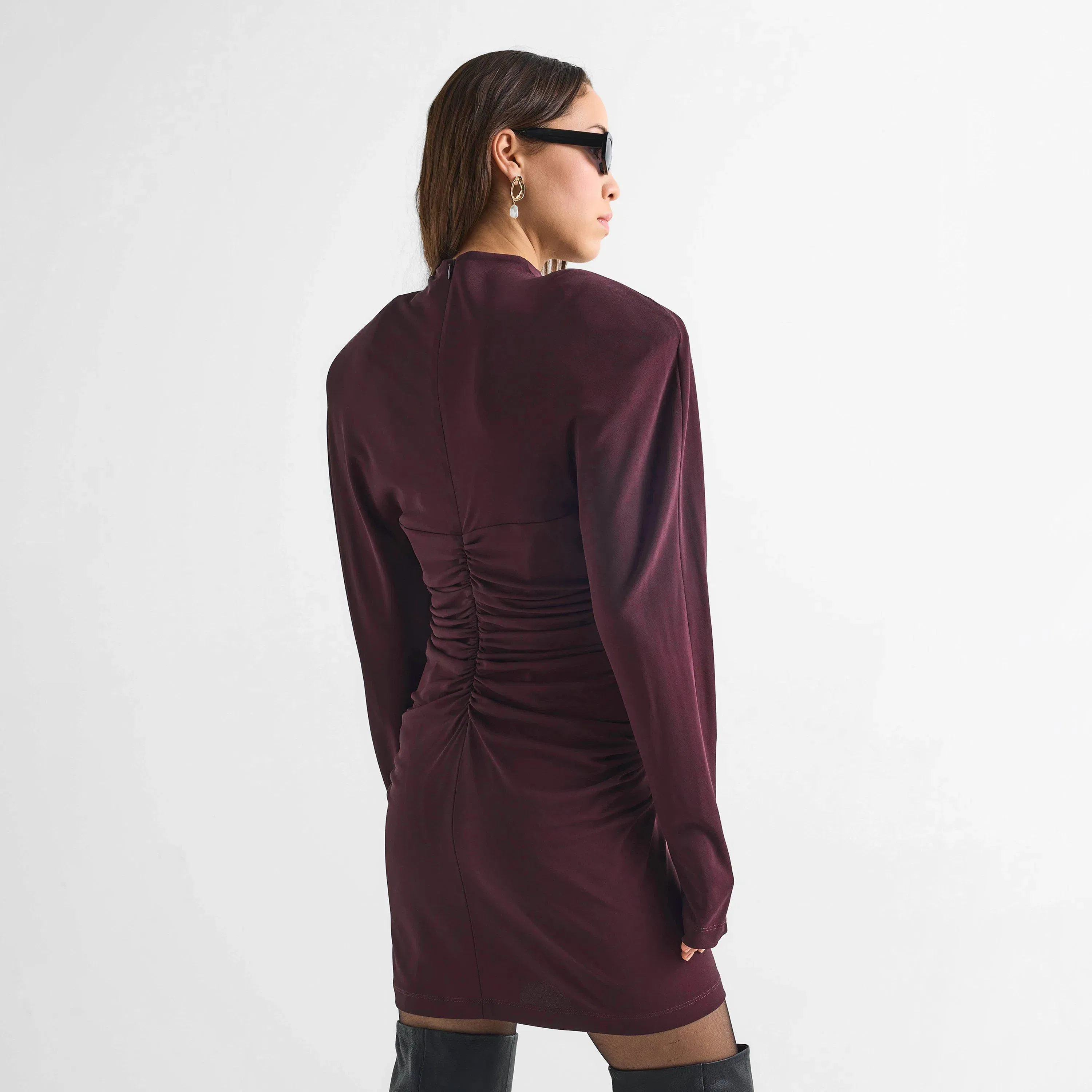 Long Sleeve Jersey Mini Dress