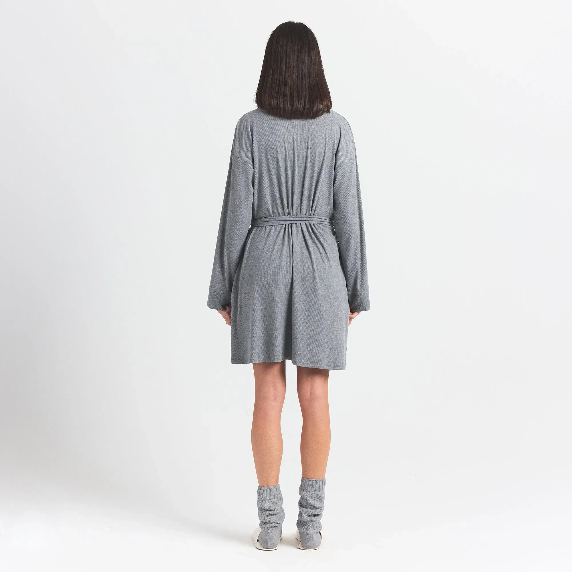 SOFT LOUNGE ROBE | HEATHER GREY