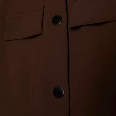 Brown Structured Boxy Trophy Jacket