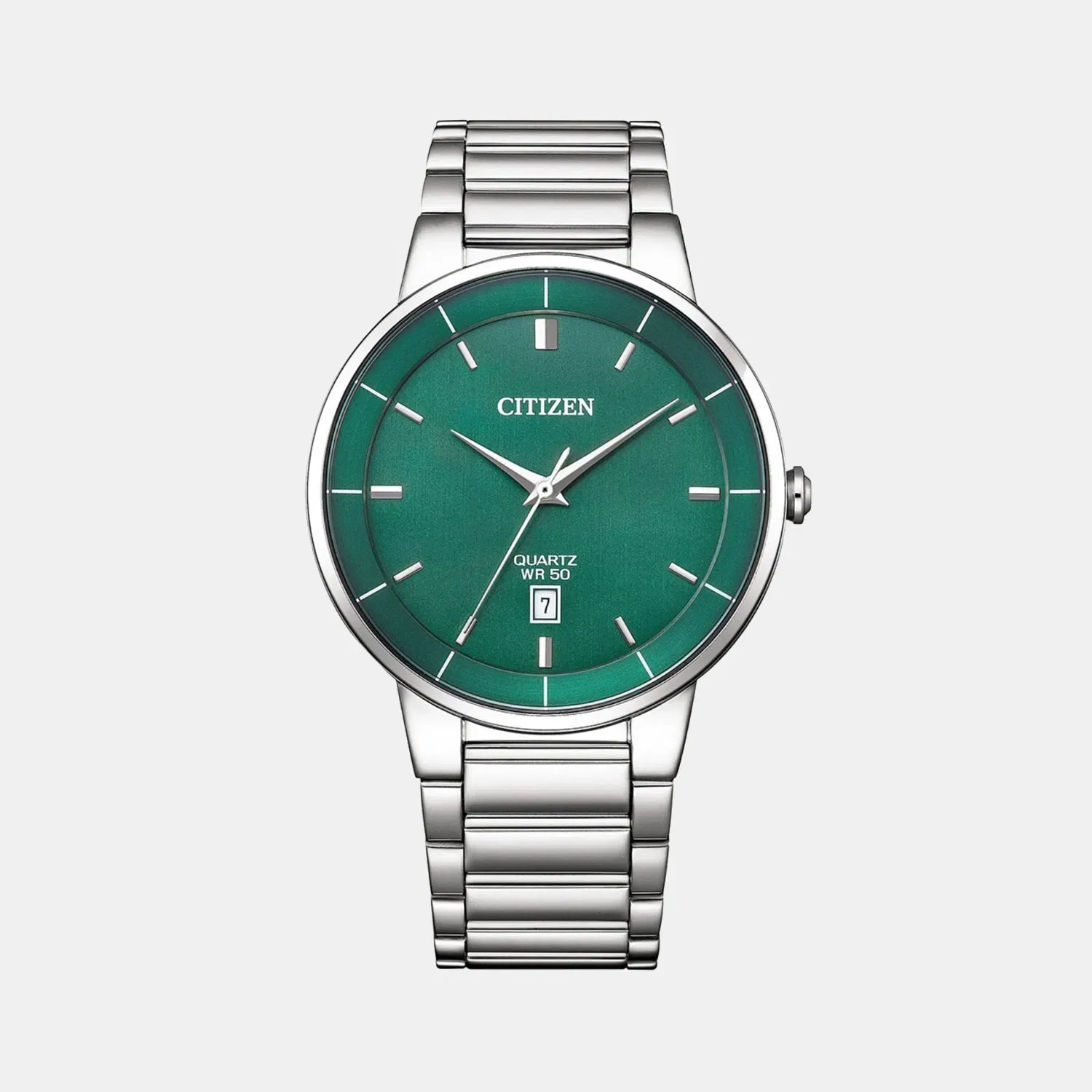 Citizen Hyperion Men Quartz Green Dial Analog Stainless Steel Bi5120-51X
