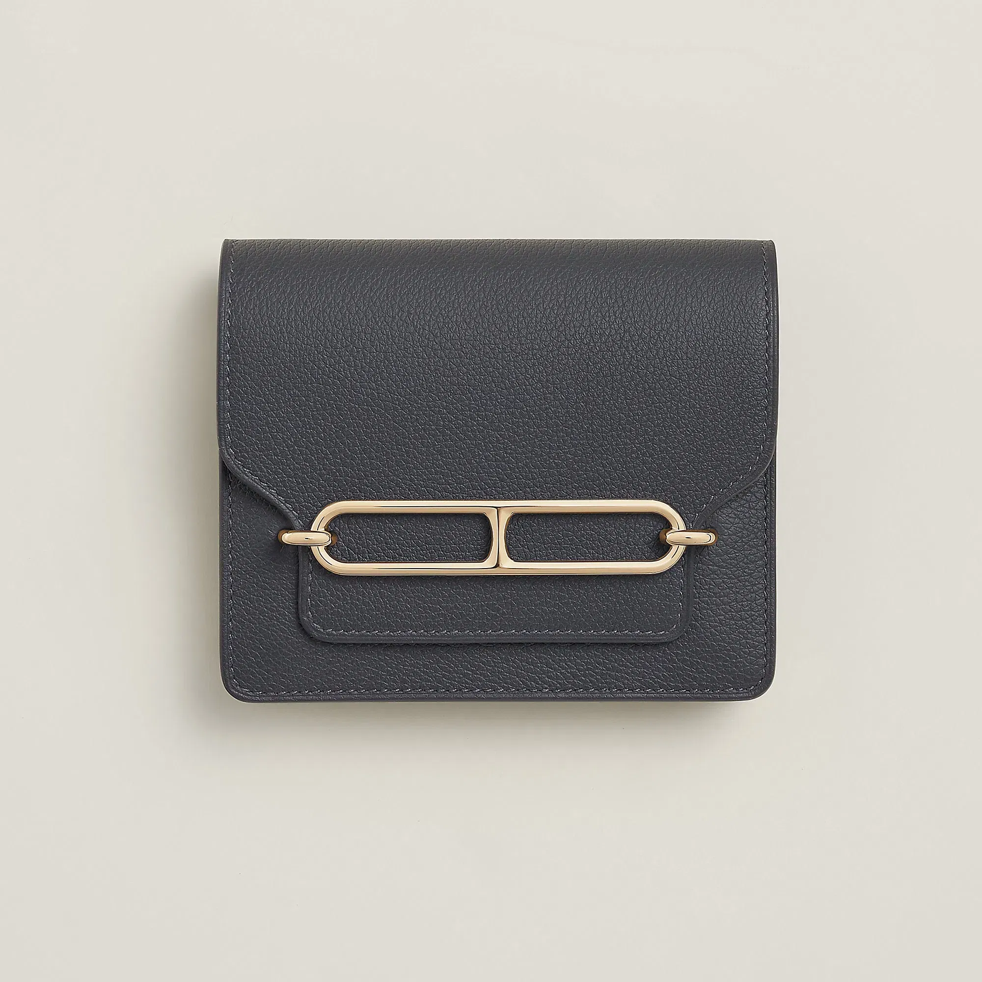 Hermes Roulis Slim Bi Wallet Bleu Glacier