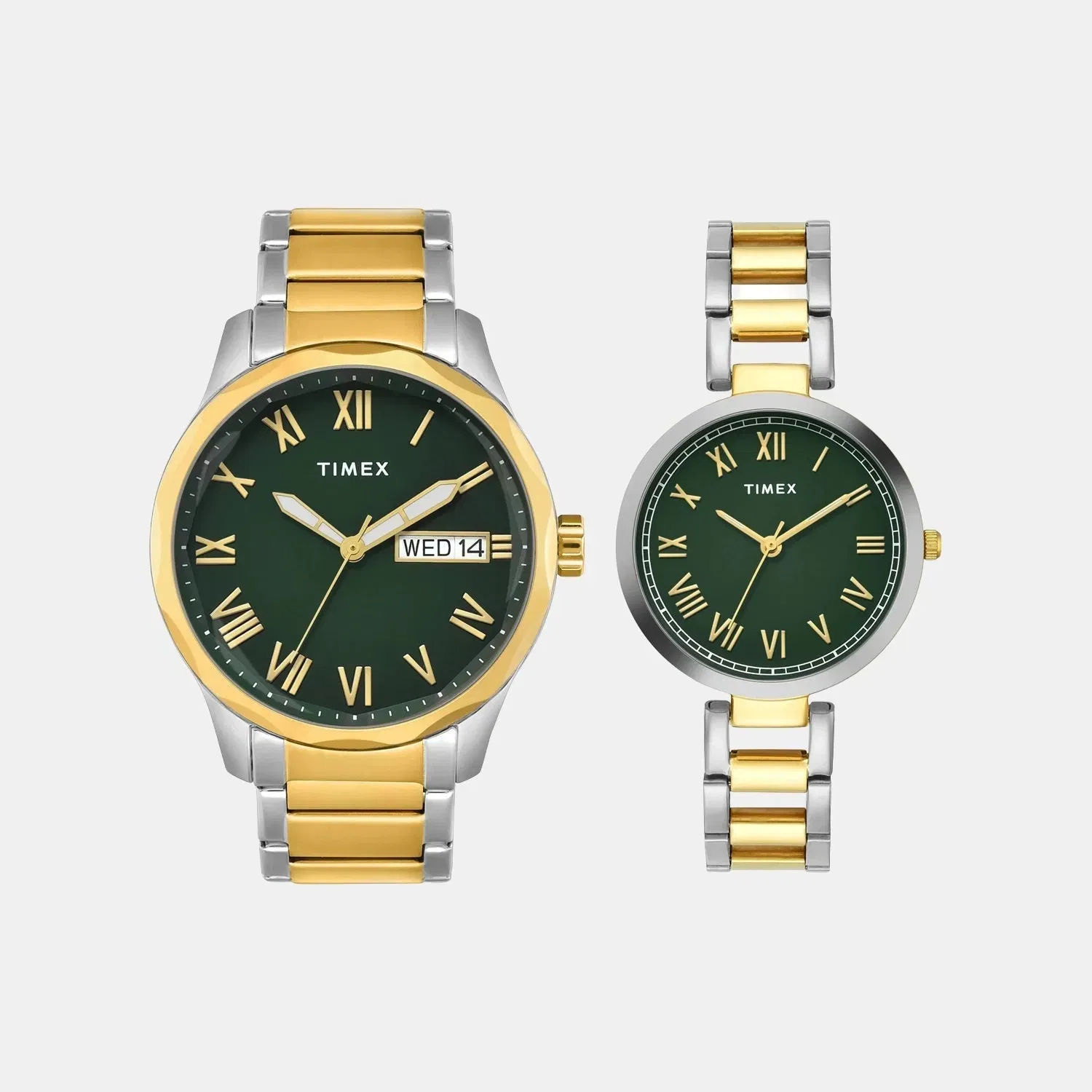 Timex Trendline Couple Quartz Dial Analog Stainless Steel Watch Tw00Pr340