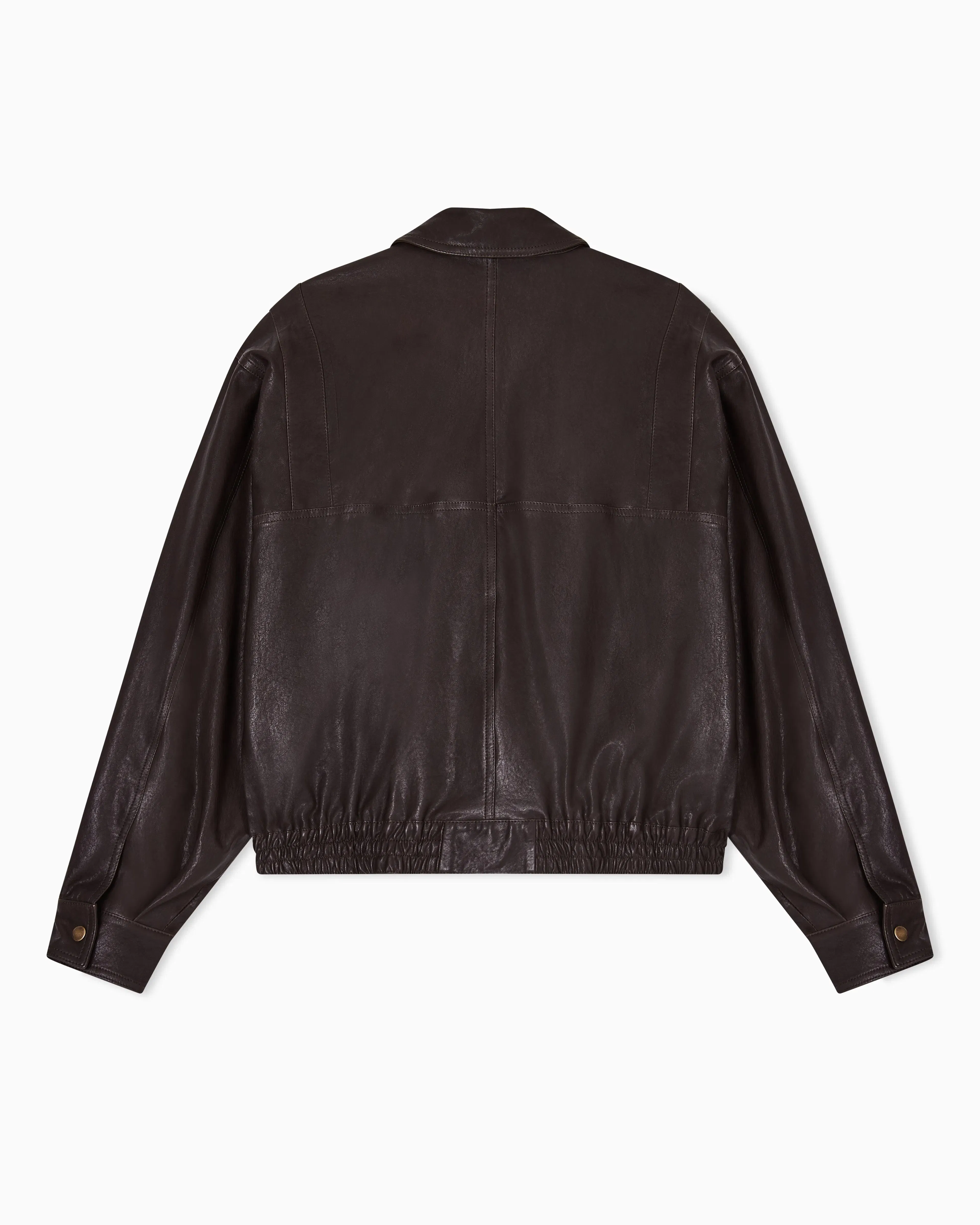Emporio Armani Washed, vegetable-tanned nappa blouson