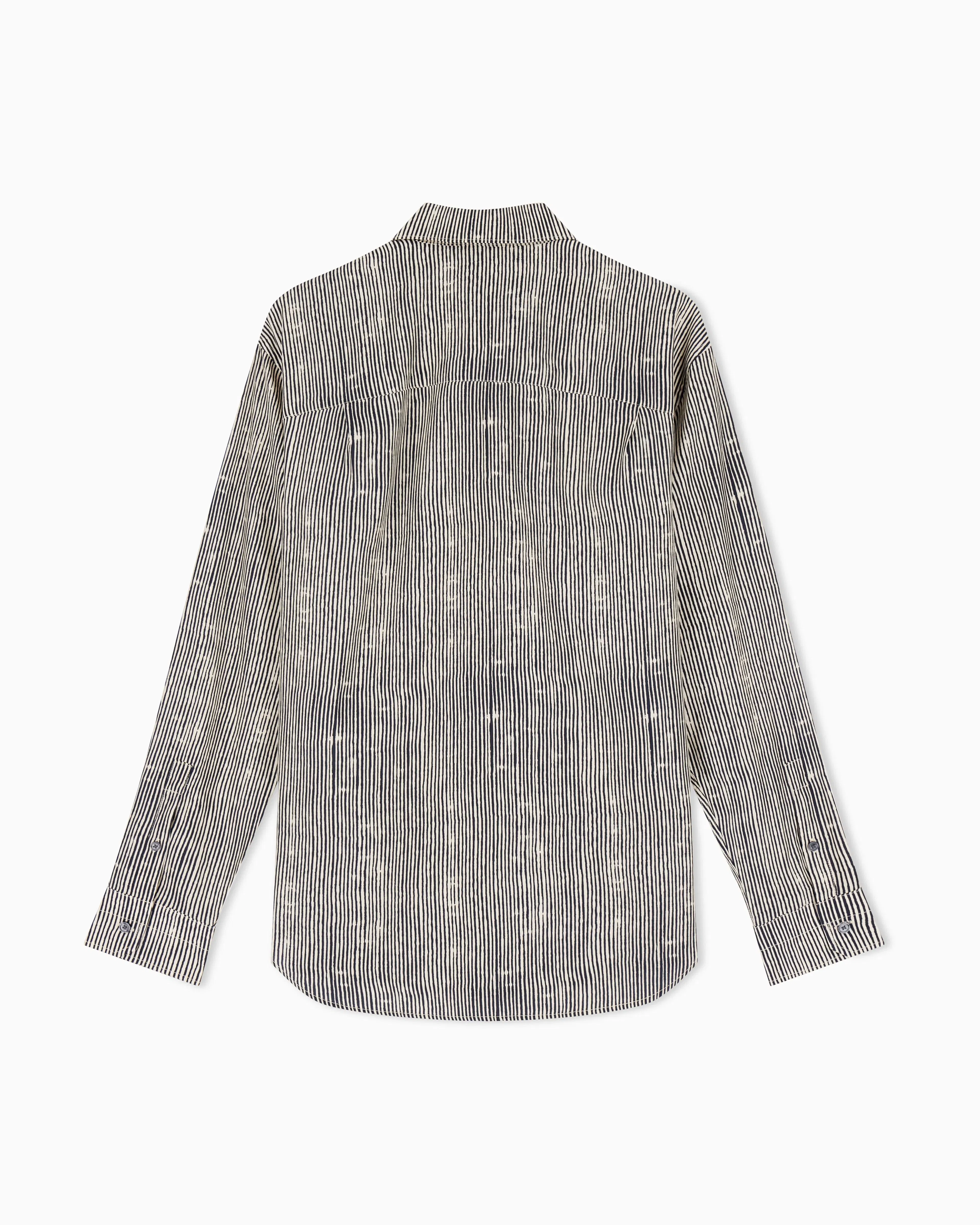 Emporio Armani Comfort-fit all-over print Lyocell-blend shirt