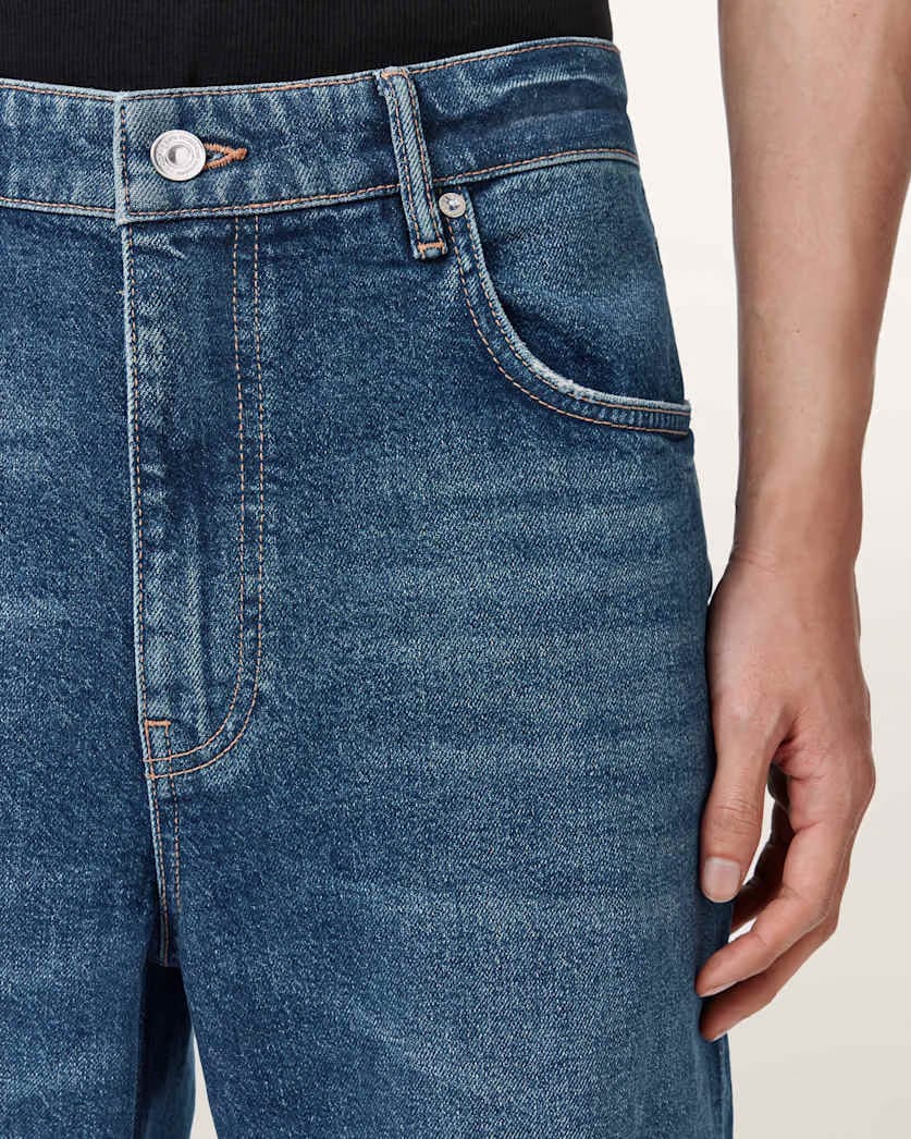 AllSaints Flint Bootcut Denim Jeans Mid Indigo