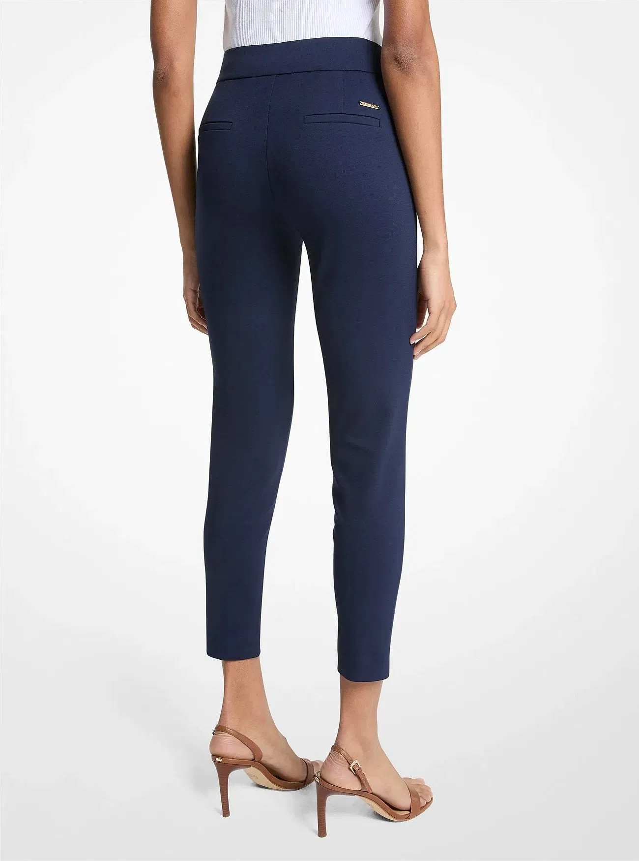 Michael Kors Viscose Blend Zip Pants MIDNIGHTBLUE