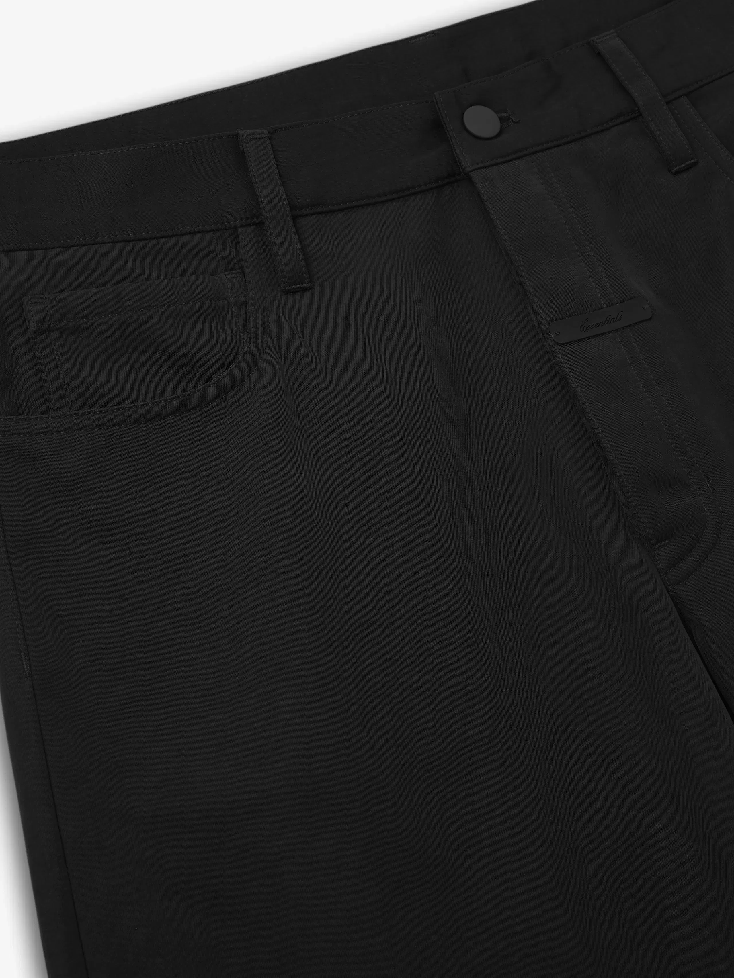 Essentials Textured Nylon 5 Pocket Pant Vintage Black