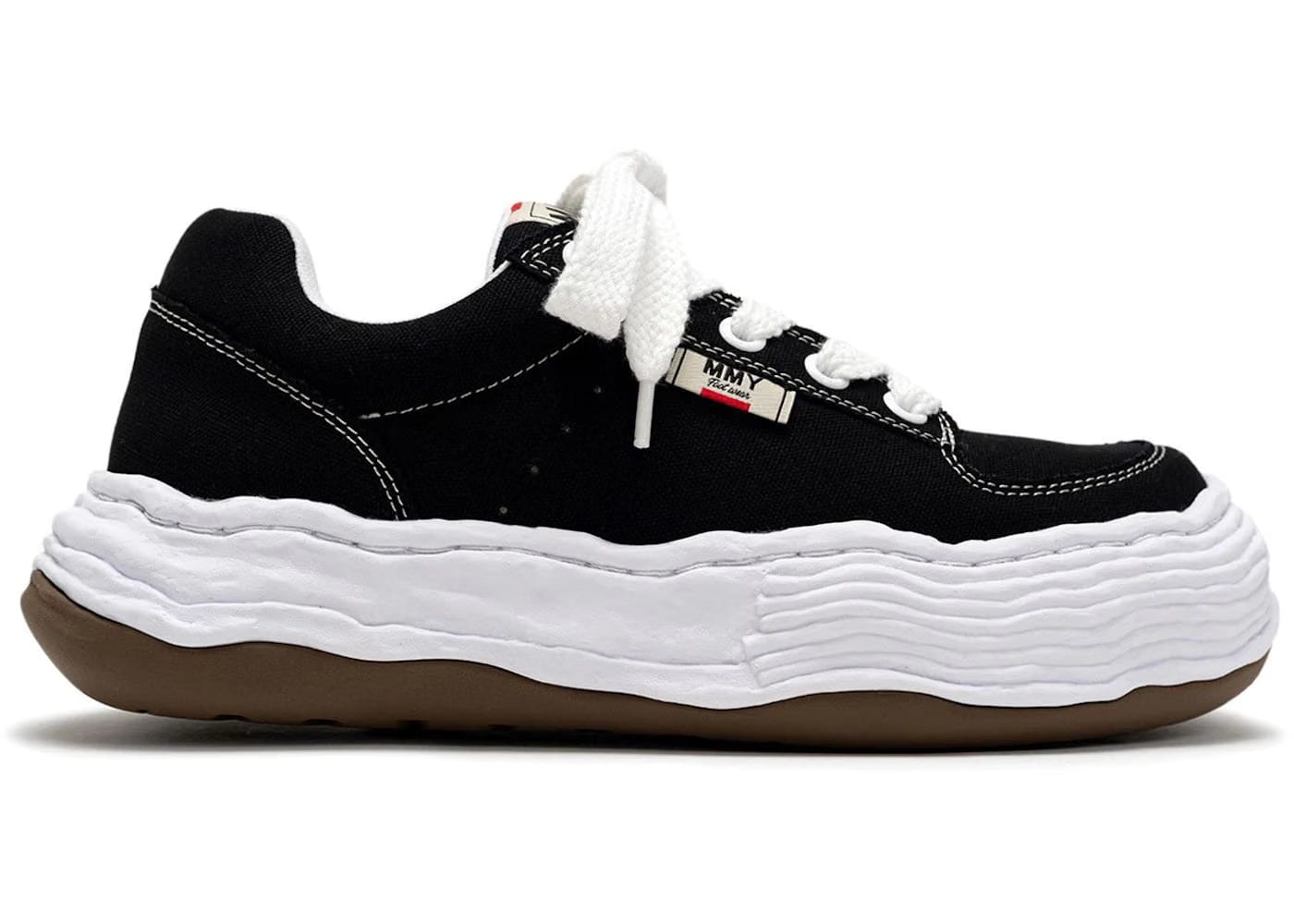 Maison Mihara Yasuhiro Oliver Og Sole Canvas Low Black White