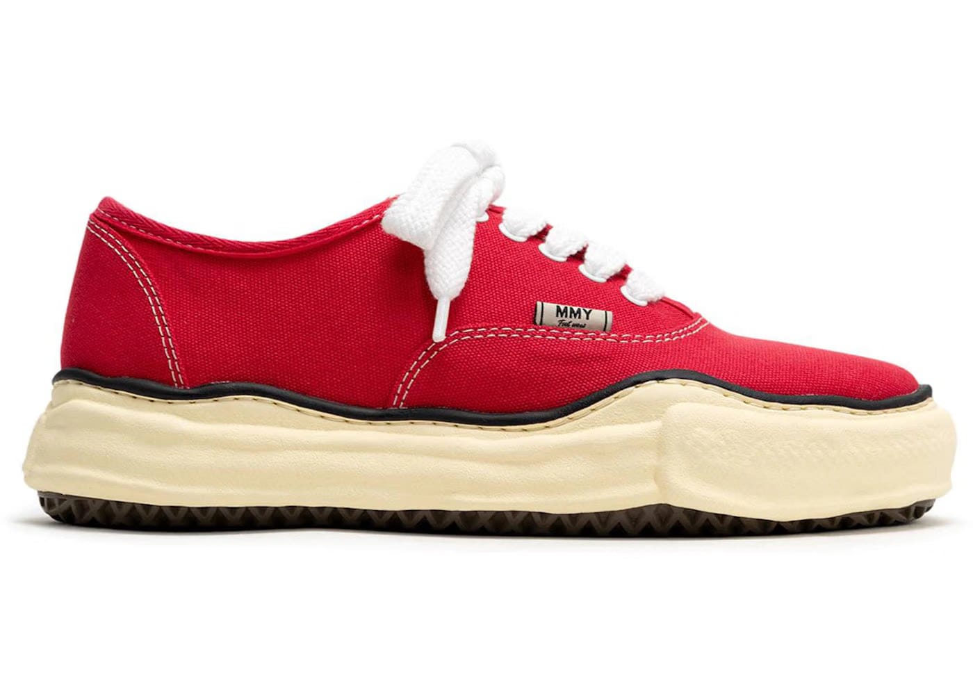 Maison Mihara Yasuhiro Baker Vintage-Like Og Sole Cavas Low Red