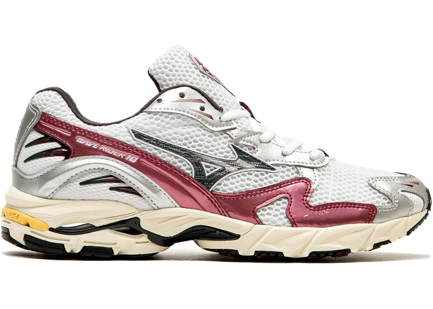Mizuno Wave Rider 10 White Black Sand Syrah