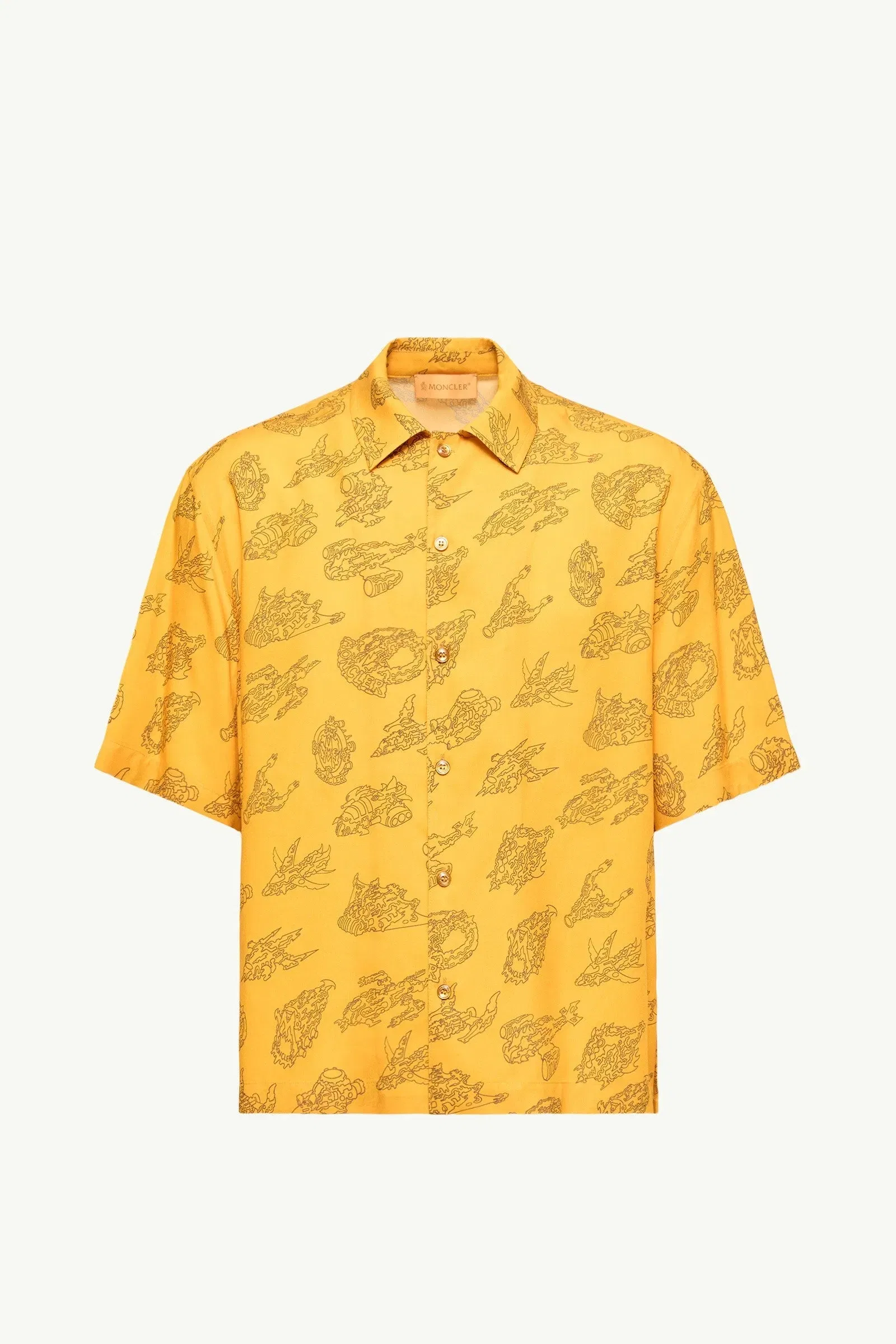 Moncler Space Monduck Short Sleeve Shirt Yellow Yellow