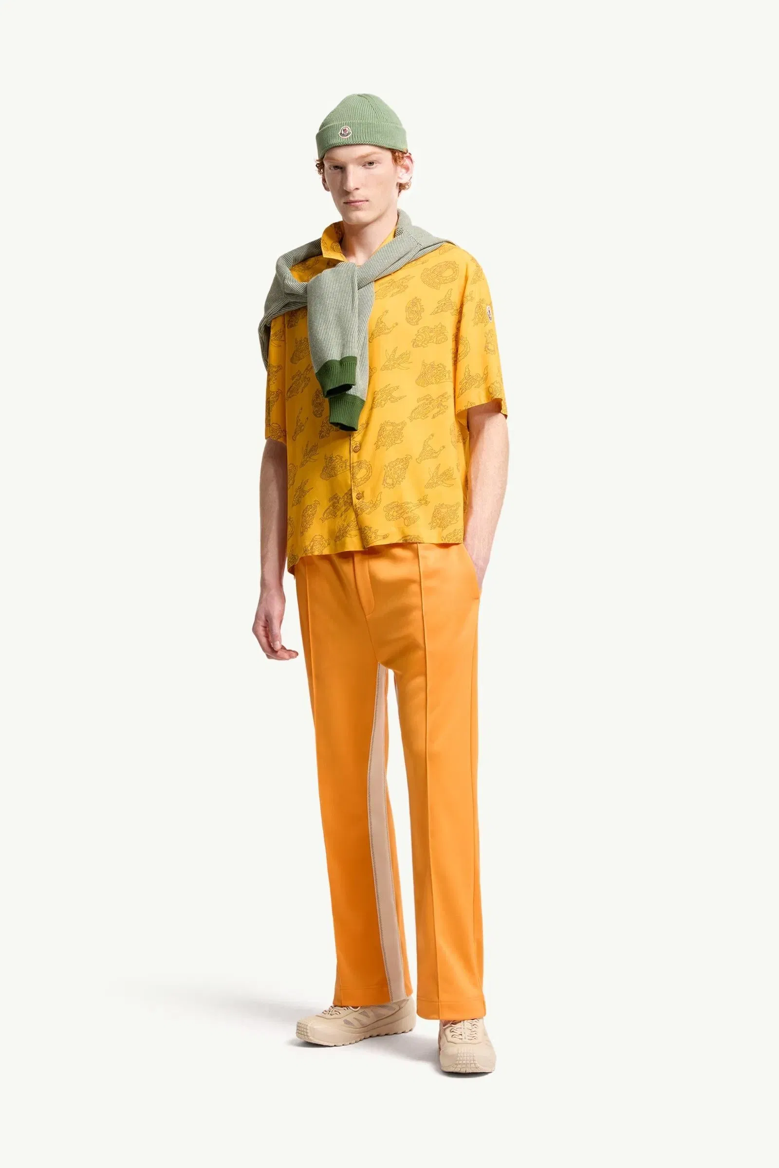 Moncler Space Monduck Short Sleeve Shirt Yellow Yellow