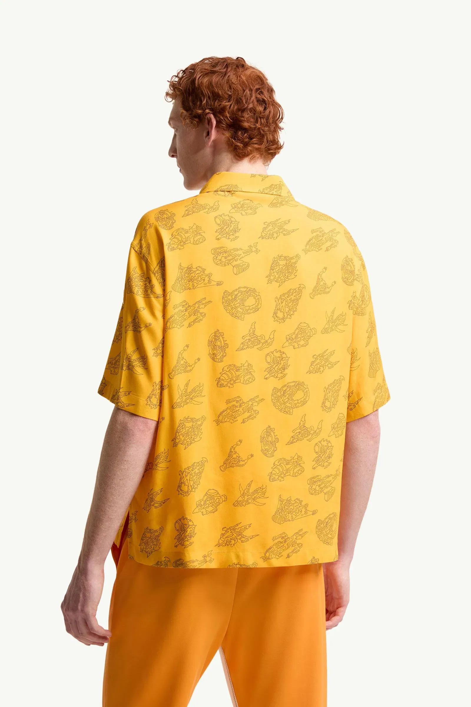 Moncler Space Monduck Short Sleeve Shirt Yellow Yellow