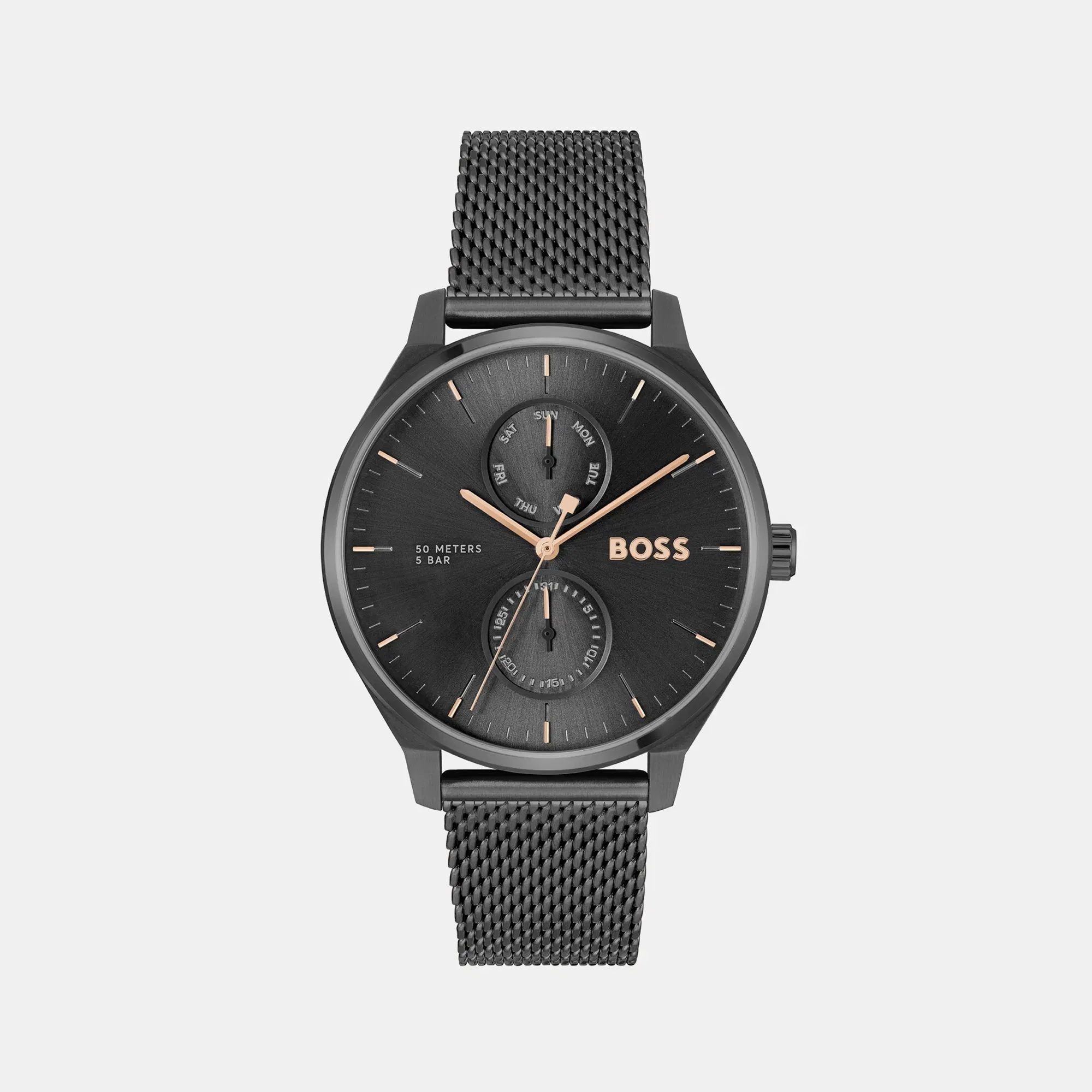 Boss Tyler Men Quartz Black Dial Chronograph Stainless Steel Watch 1514105