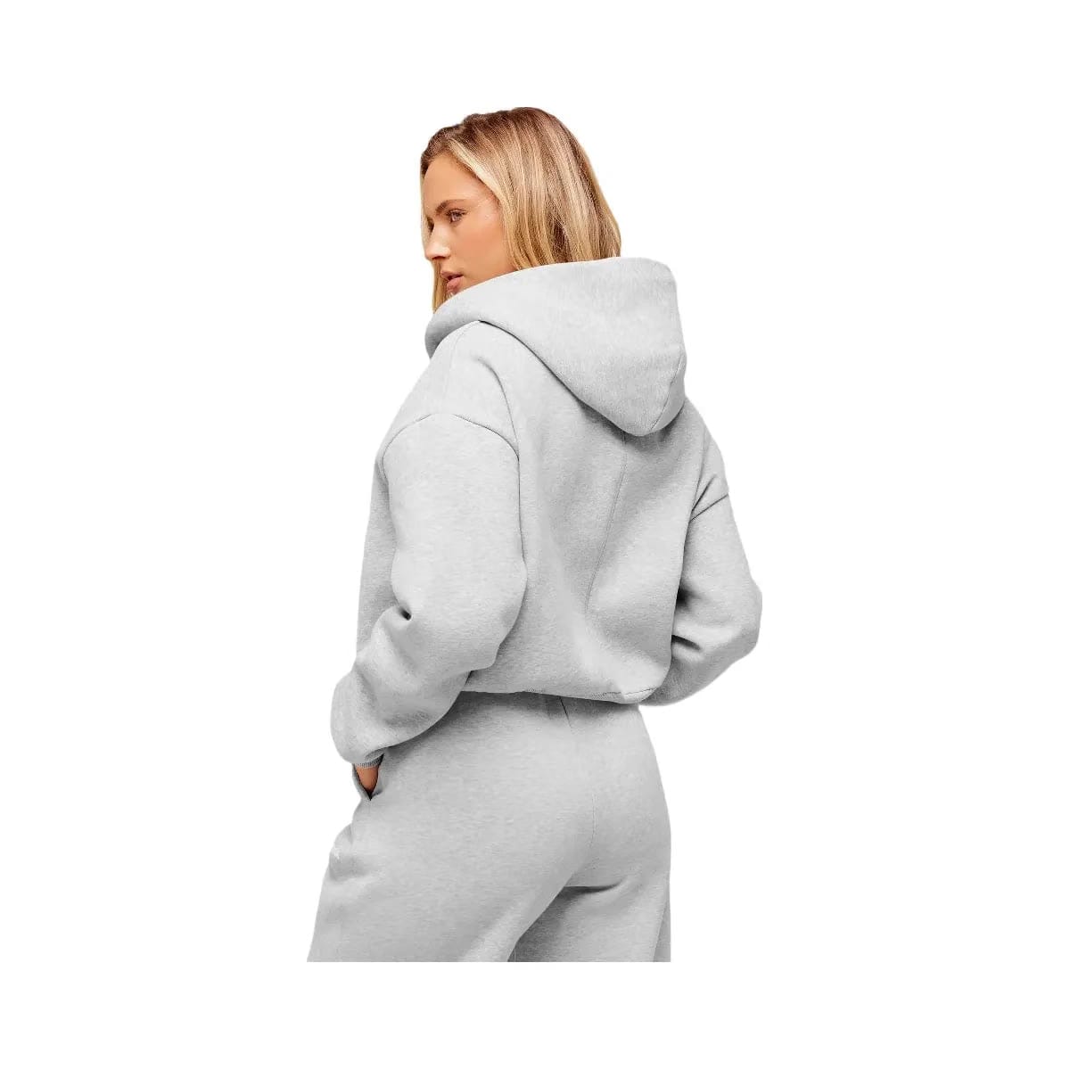 Gymshark Cosy Luxe Zip Through Hoodie - Soft Grey Marl