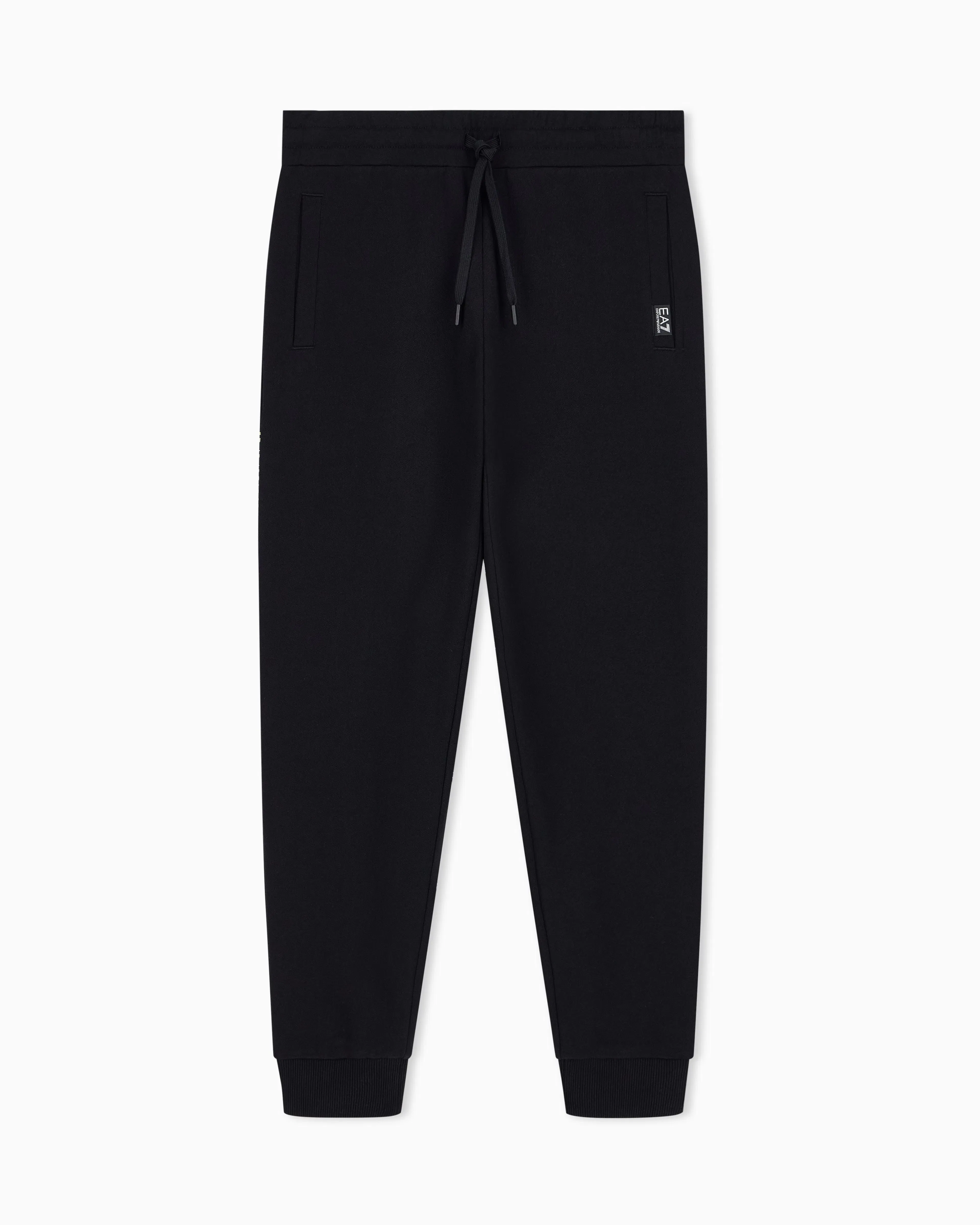 EA7 Slim-fit trousers Logo Series in cotton jersey with logo