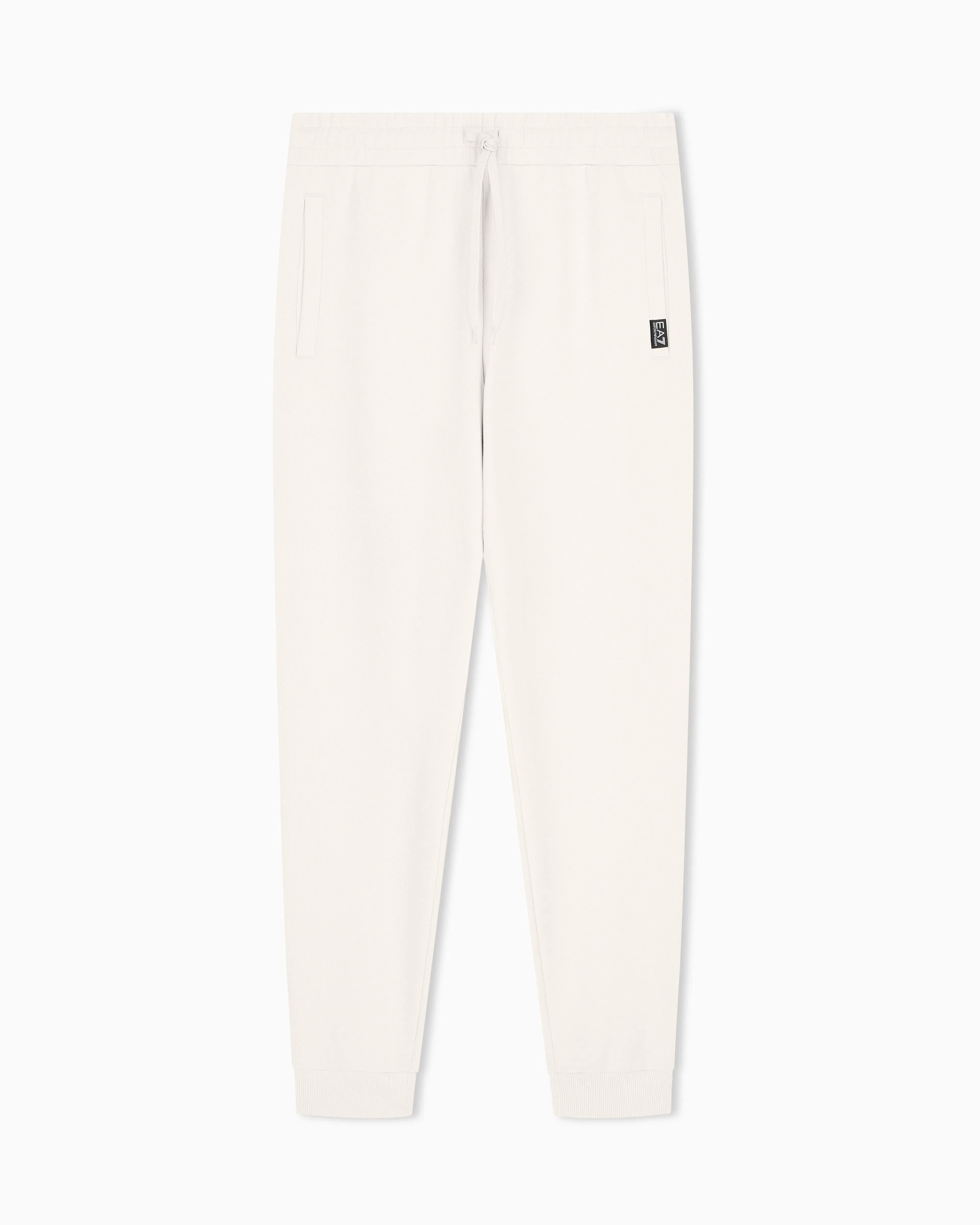 EA7 Slim-fit trousers Logo Series in cotton jersey with logo