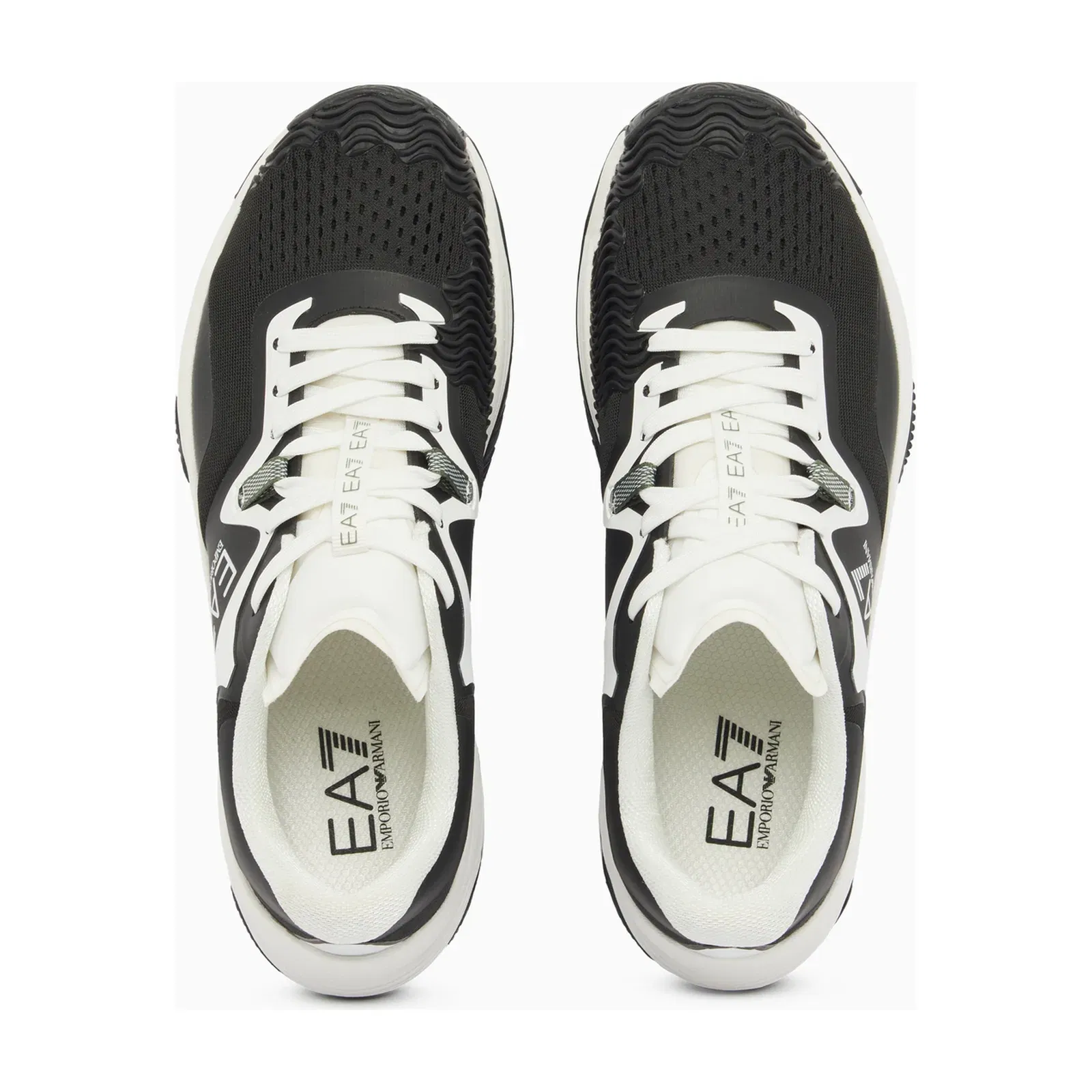 Ea7 Running Sneaker With A Breathable Mesh Upper New Padel Black