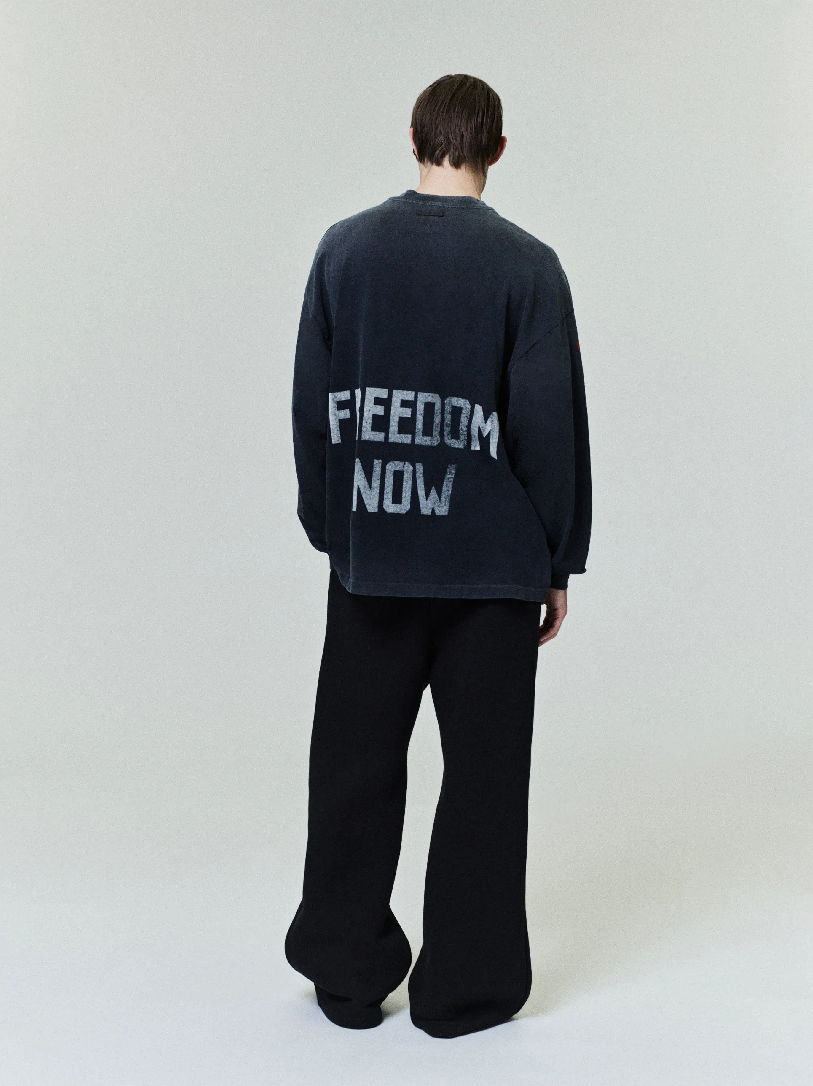 Essentials Freedom Relaxed Long Sleeve Tee Black